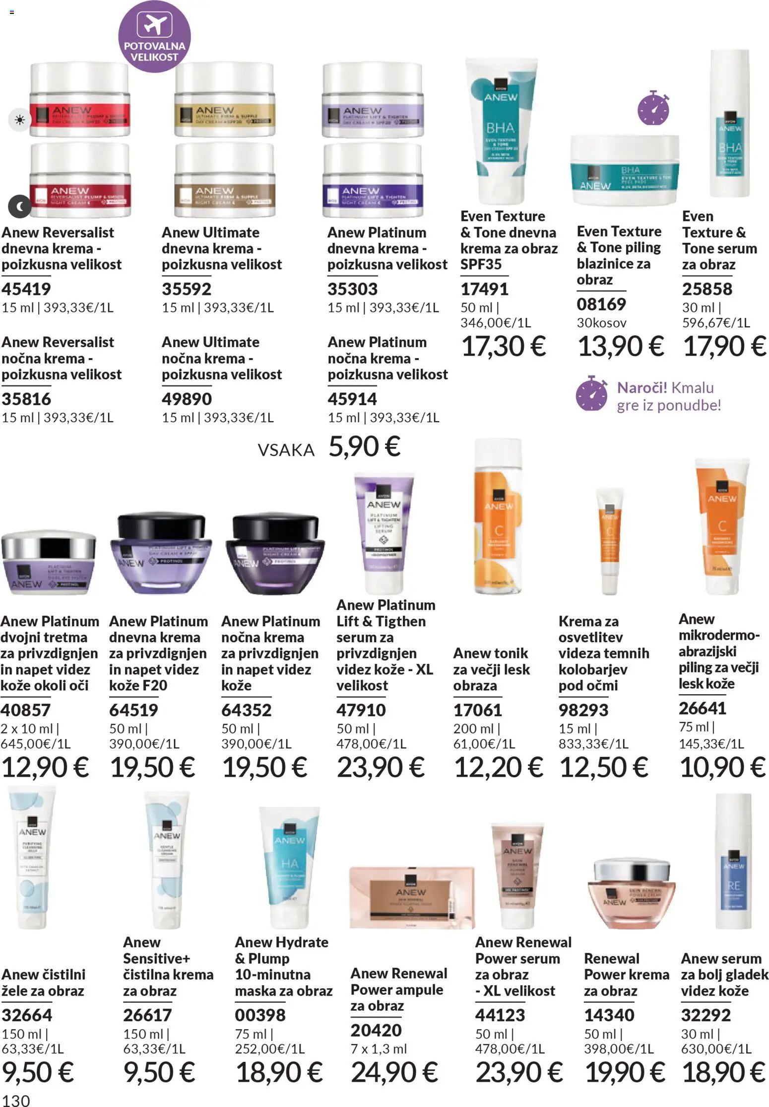 Novi Avon katalog ponudbe – veljaven od 01.10.2025 | Stran: 130 | Izdelki: Maska za obraz, Krema, Maska, Tonik
