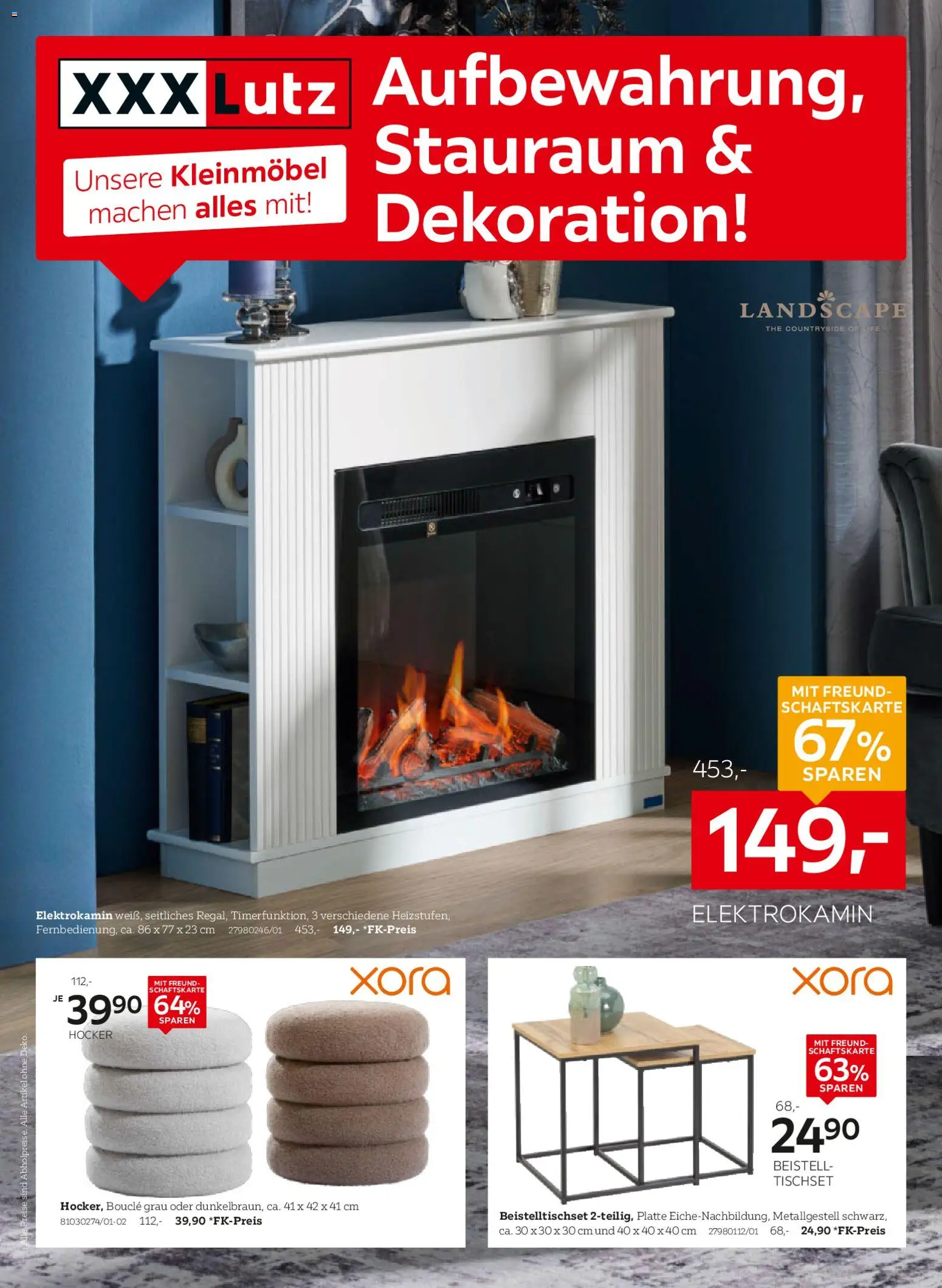 XXXL Lutz Aufbewahrung & Deko – gültig ab 02.11.2025 | Seite: 1 | Produkte: Hocker