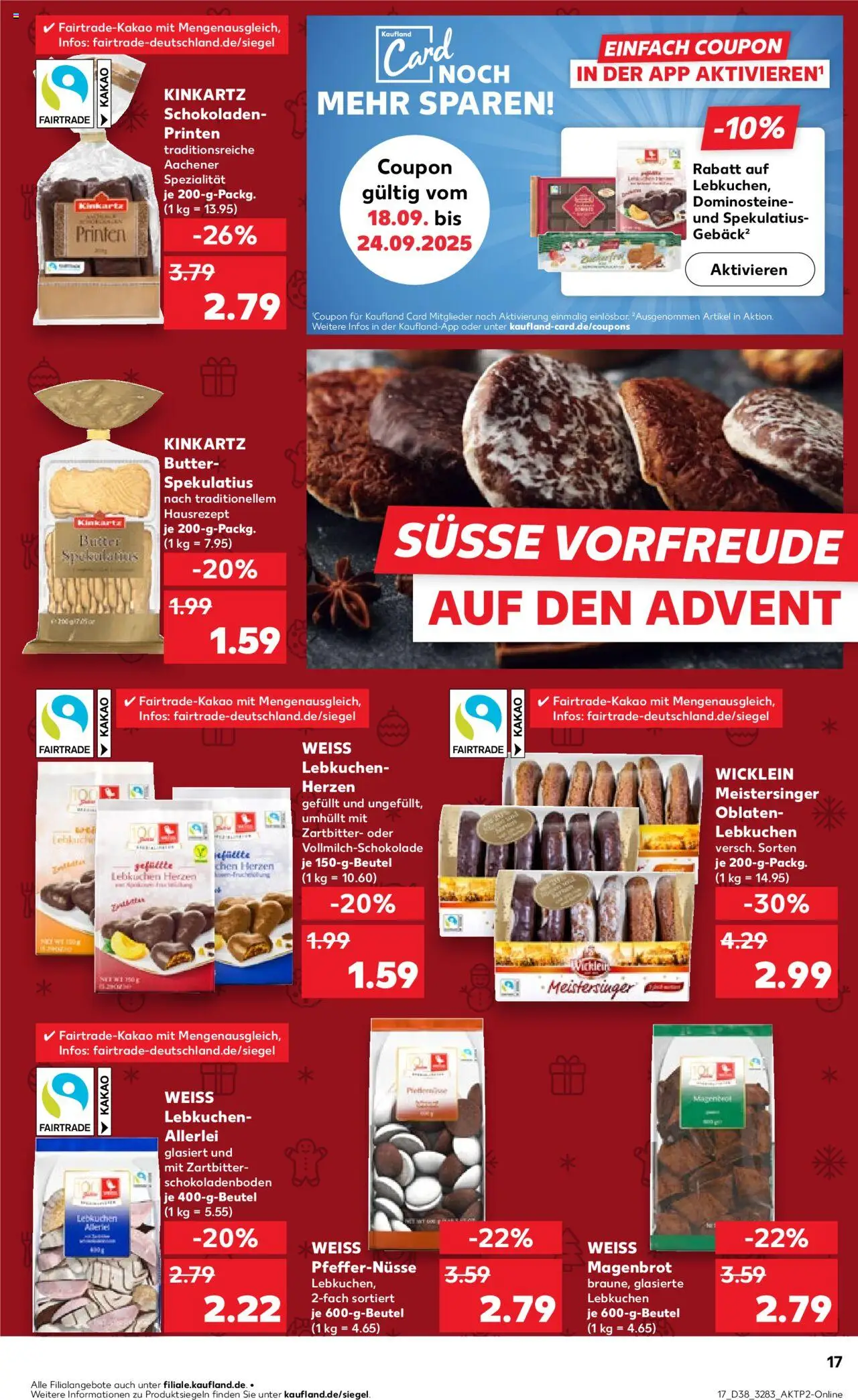 Kaufland prospekt Potsdam	 – gültig ab 18.09.2025 | Seite: 17 | Produkte: Butter