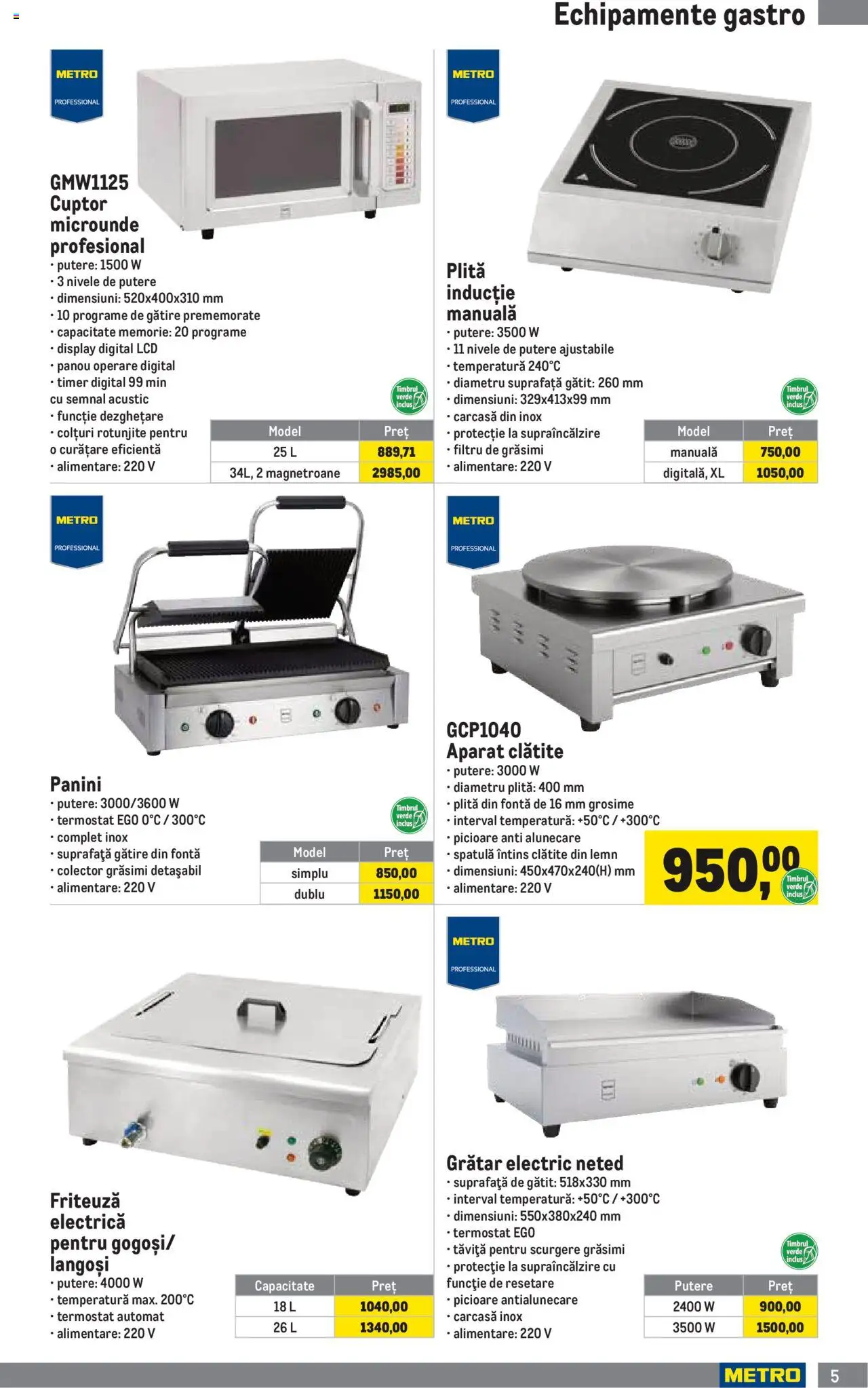 Noul catalog Metro – valabil de la 01.10.2025 | Pagină: 5 | Produse: Memorie, Cuptor, Grătar, Clătite