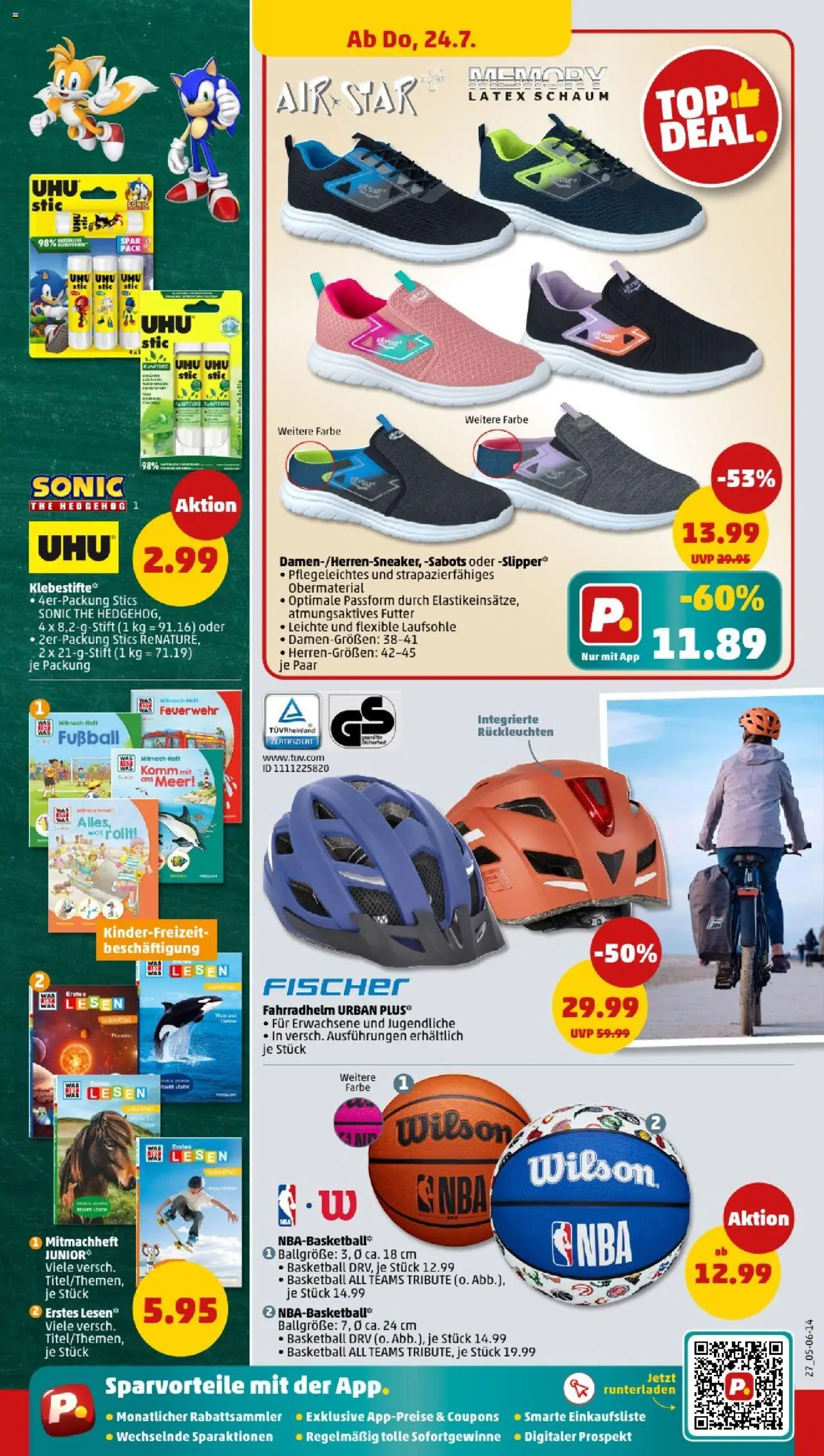 Penny - Baden-Württemberg - gültig ab dem 21.07.2025 | Seite: 27 | Produkte: Fußball, Fahrradhelm, Basketball
