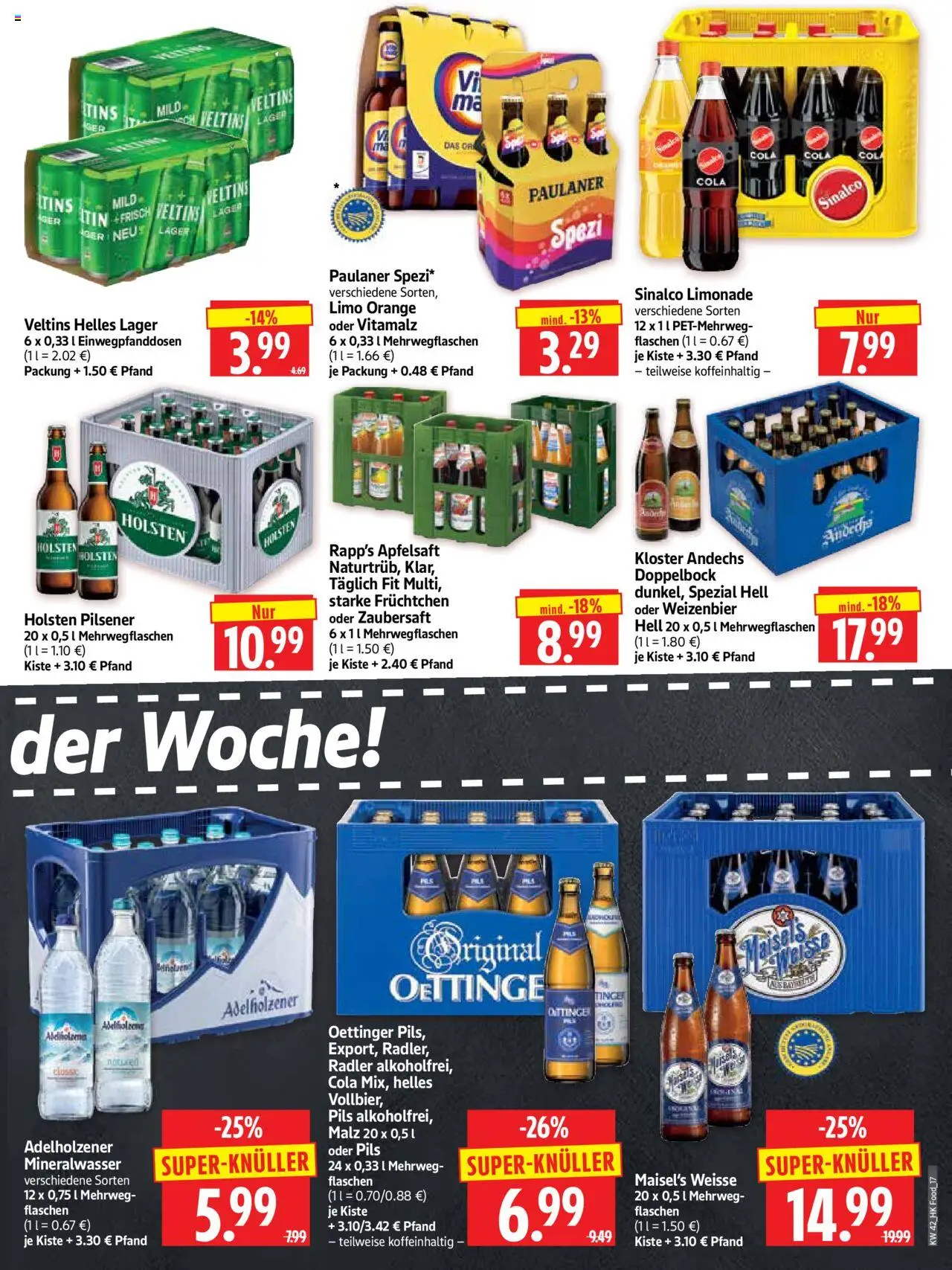 HERKULES Prospekt 	 – gültig ab 13.10.2025 | Seite: 17 | Produkte: Cola, Pils, Limonade, Holsten