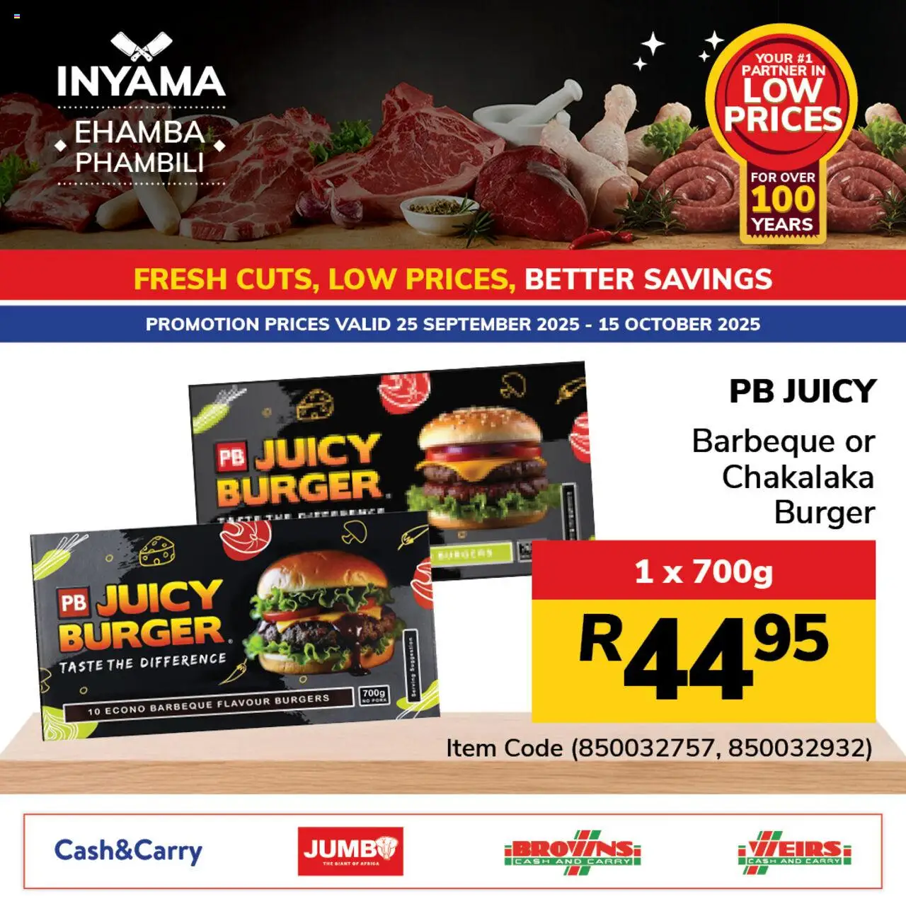 New Jumbo catalogue – valid from 25.09.2025 | Page: 2 | Products: Pork, Burgers