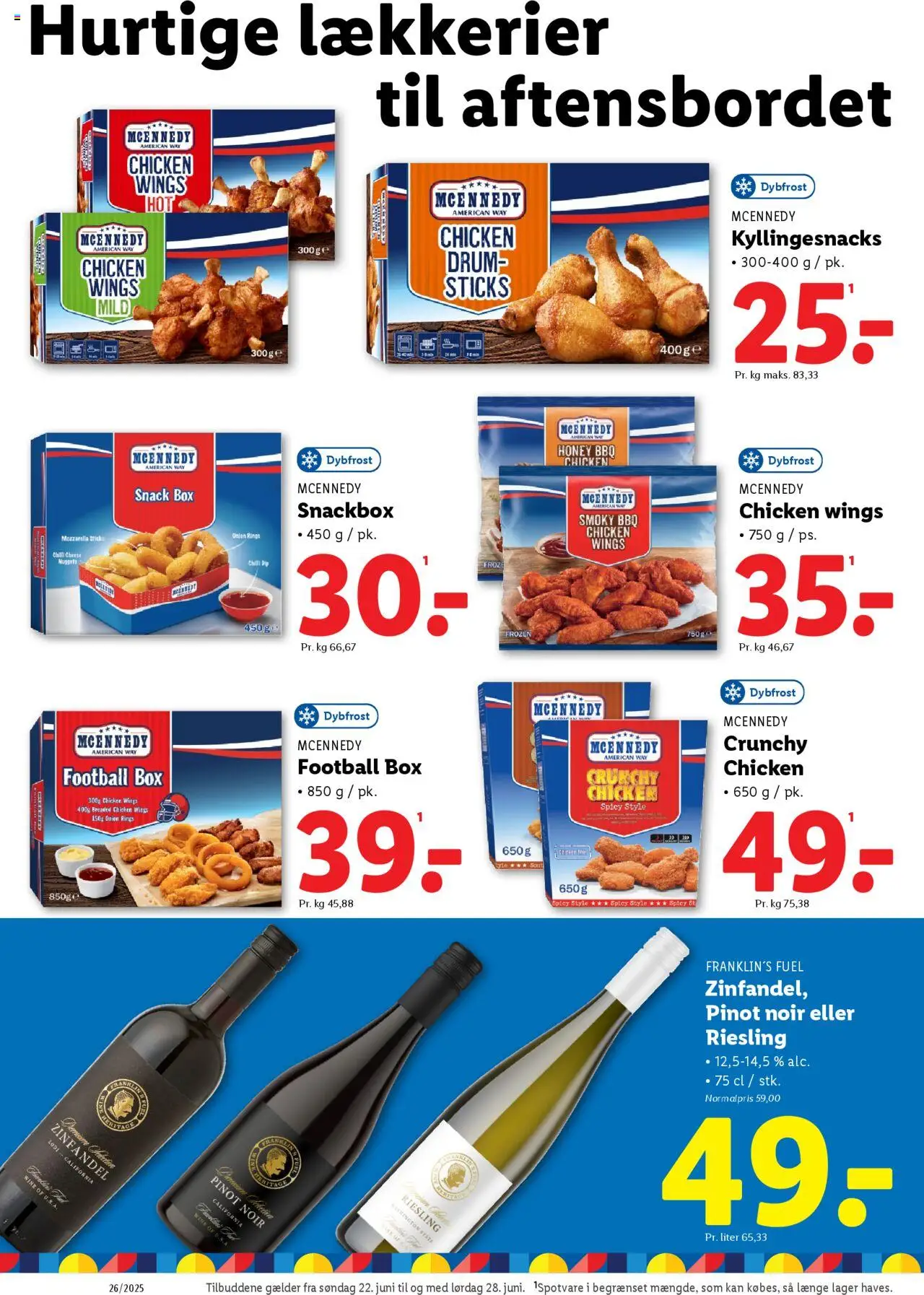 Lidl Tilbudsavis gyldig fra 26.06.2025 | Side: 27 | Produkter: Nuggets, Chilli, Mozzarella, Søm