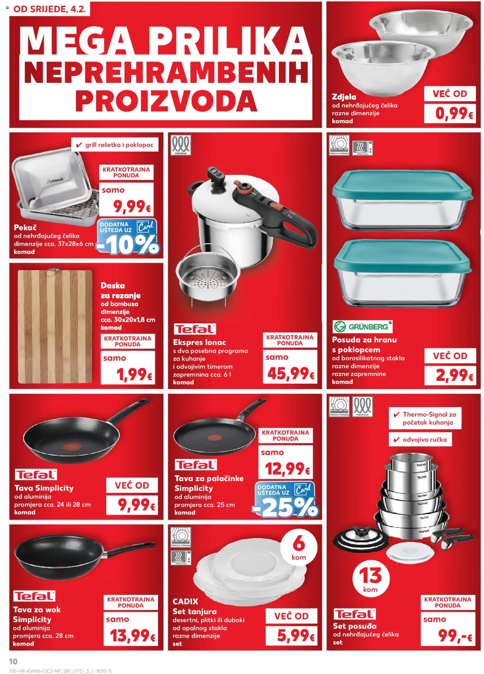 Kaufland HR akciós ujság - amely érvényes a következő dátumtól: 04.02.2026 | Oldal: 10 | Termékek: Tefal, Grill