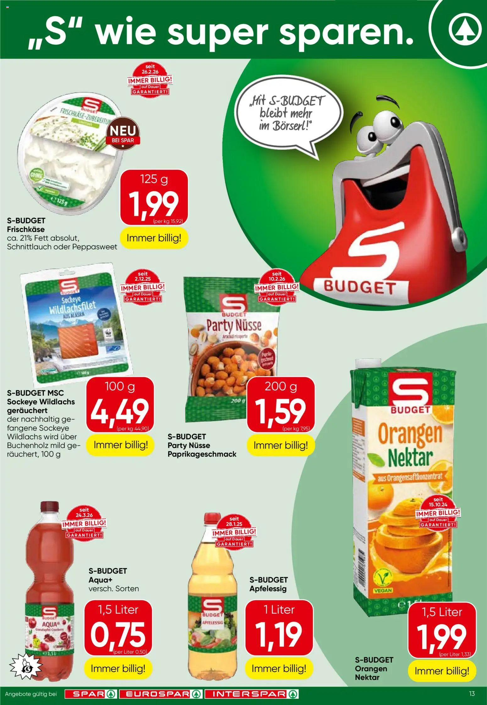 Spar Flugblatt - Oberösterreich gültig ab 16.04.2026 | Seite: 13 | Produkte: Nüsse, Orangen