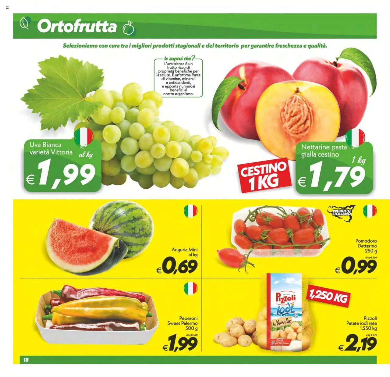 Volantino SuperConveniente del 24.07.2025 | Pagina: 18 | Prodotti: Peperoni, Patate, Pasta, Anguria