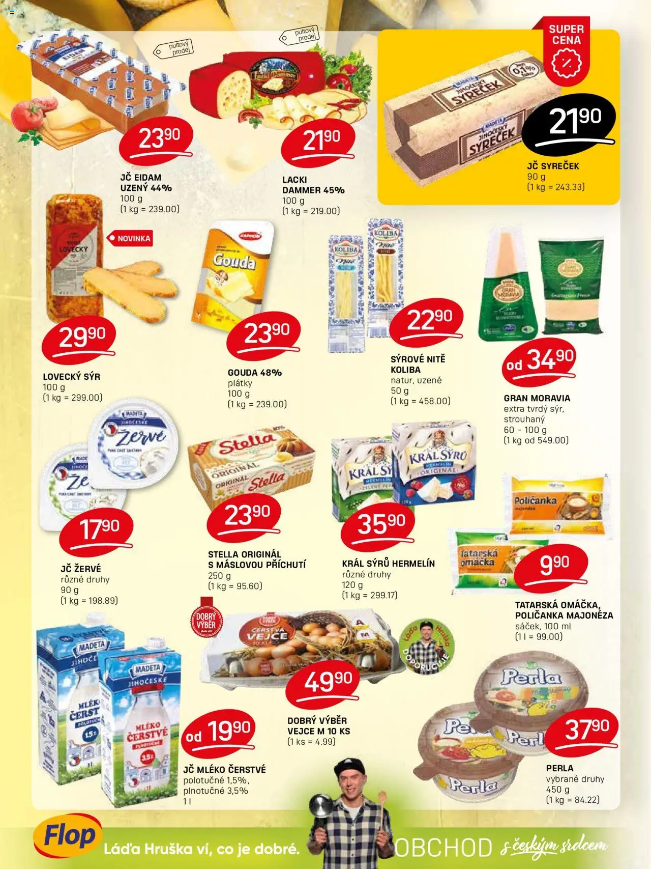 Flop leták od 22.10.2025 | Strana: 4 | Produkty: Mléko, Sýr, Žervé, Tatarská omáčka