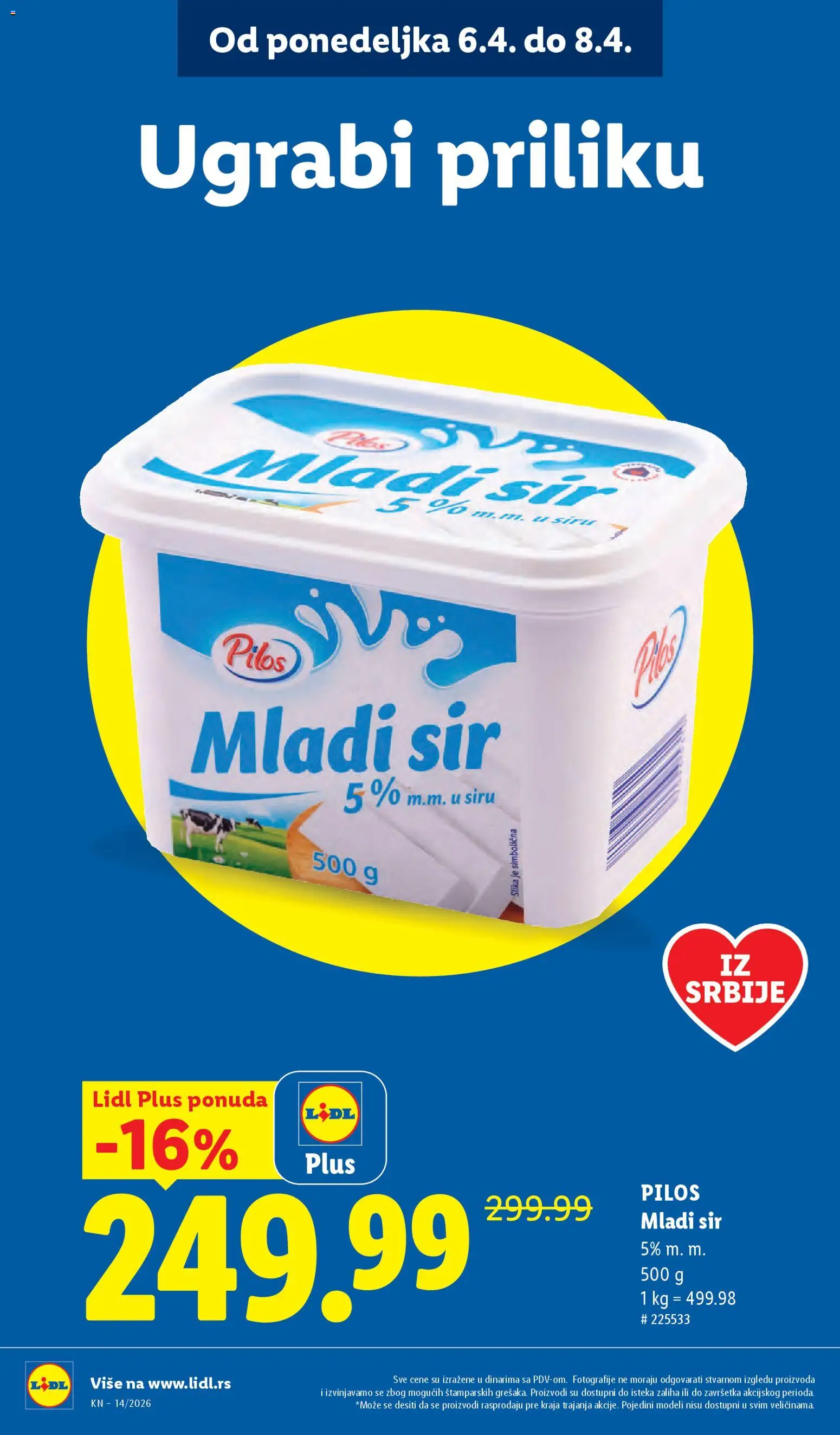 Lidl katalog - važi od 02.04.2026 | Strana: 14 | Proizvode: Mladi sir, Sir