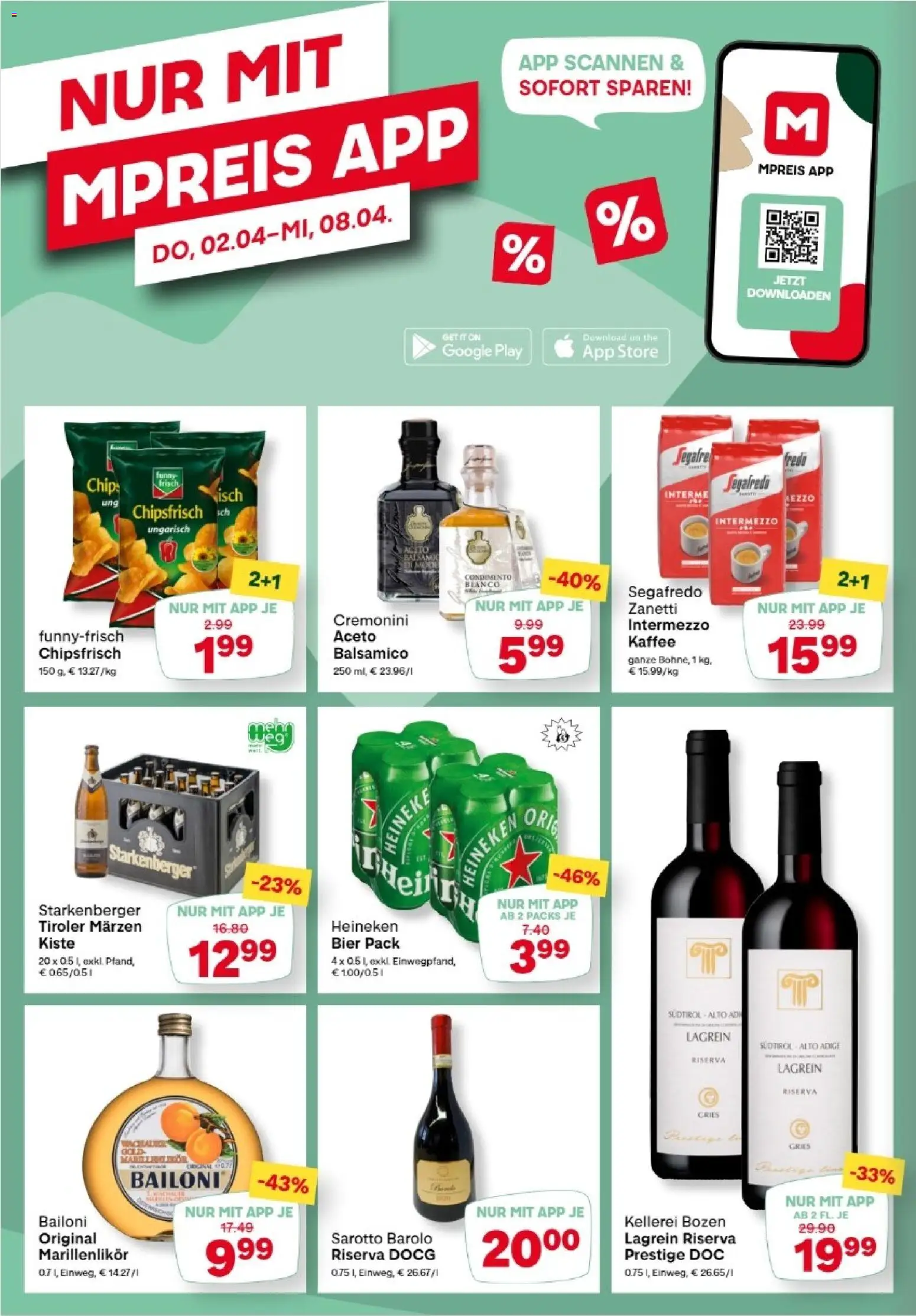 MPREIS Absam gültig ab 02.04.2026 | Seite: 14 | Produkte: Kaffee, Bier