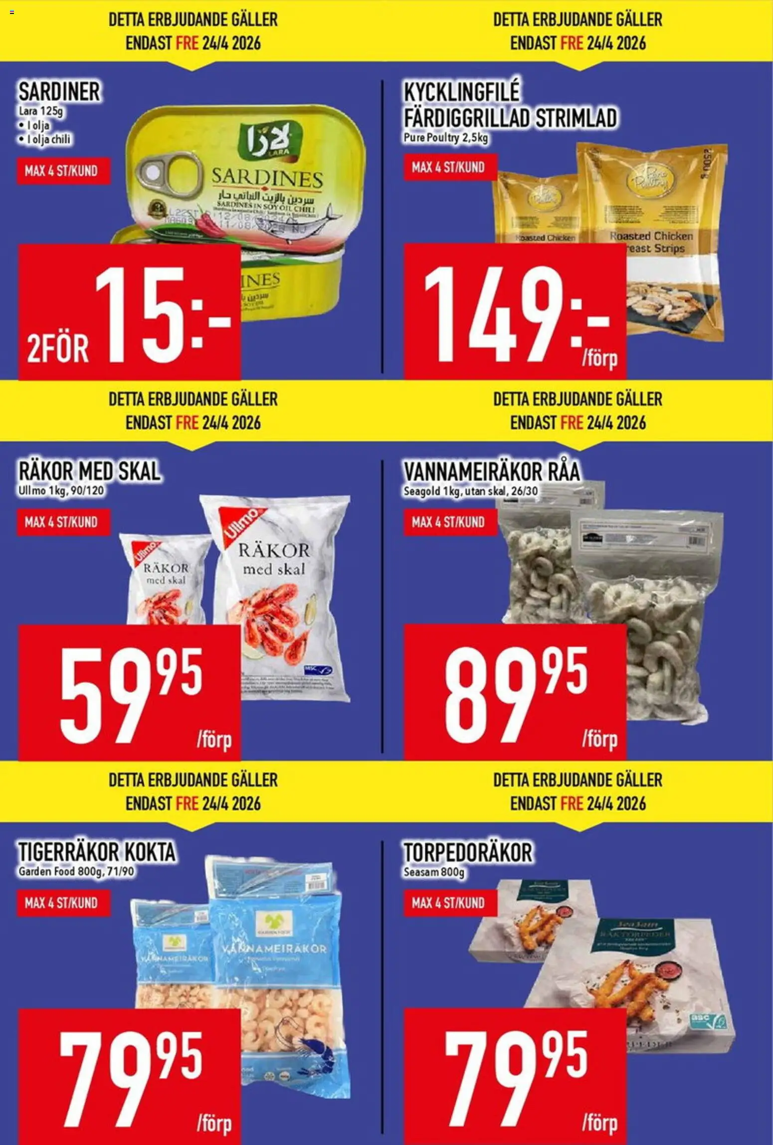 Matdax reklamblad aktuell från 20.04.2026 | Sida: 5 | Produkter: Kycklingfile, Galler, Olja, Chili