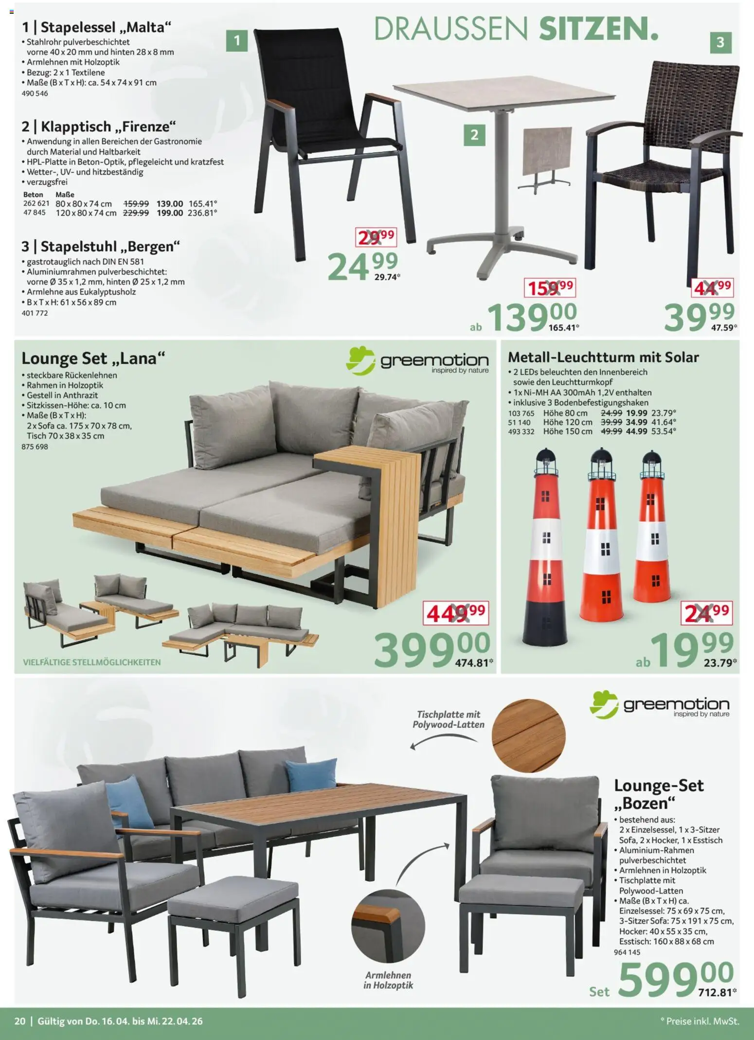 Selgros Non Food – gültig ab 16.04.2026 | Seite: 20 | Produkte: Hocker, Esstisch, Sofa, Tisch