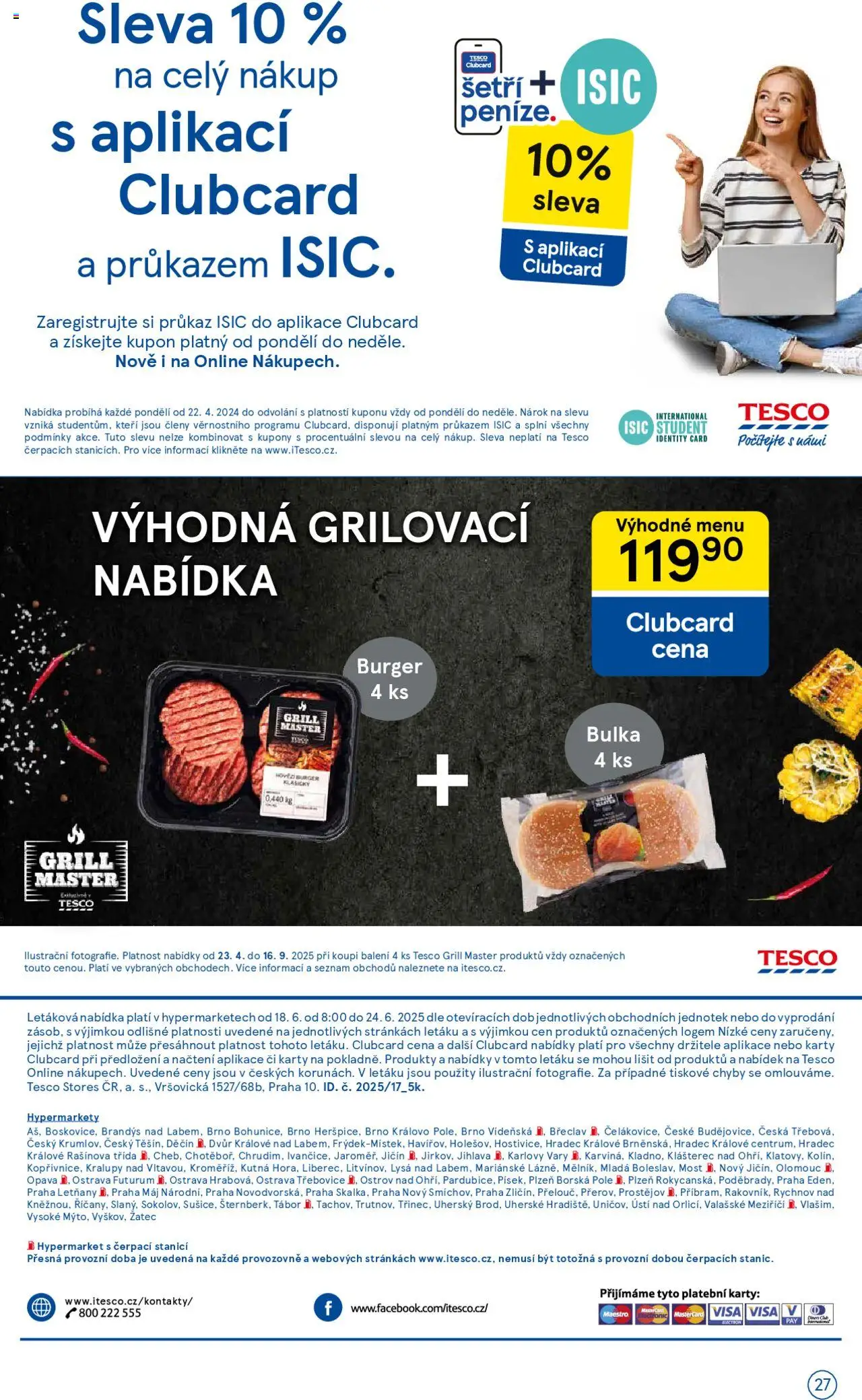 Tesco leták - Hypermarket od 18.06.2025 | Strana: 27 | Produkty: Mošt, Hovězí burger, Karty, Futurum