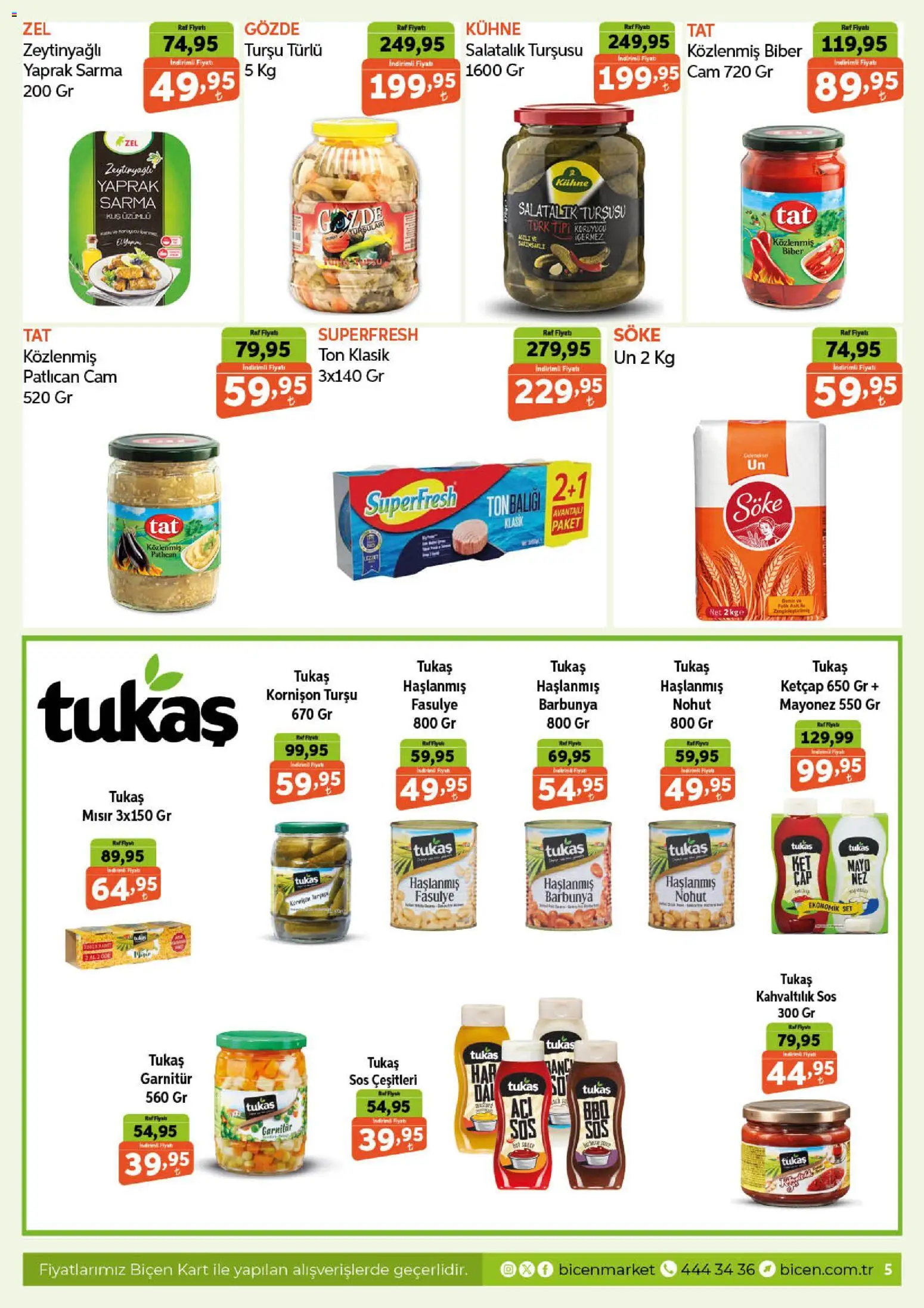 Biçen Market Katalog - 19.11.2025 tarihinden itibaren geçerlidir | Sayfa: 5 | Ürünler: Sos, Barbunya, Biber, Mısır