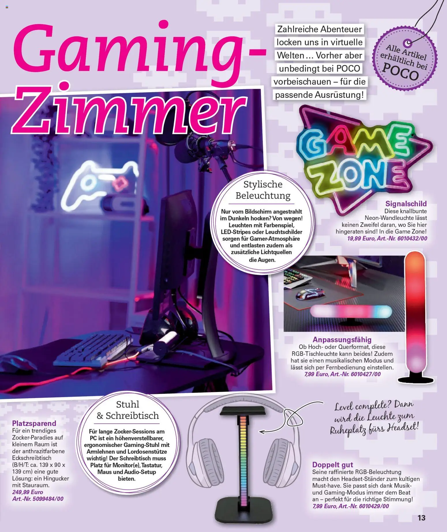 Poco Prospekt Wohnwelt Frühling 2026 – gültig ab 16.02.2026 | Seite: 13 | Produkte: Stuhl, Bildschirm, PC, Maus