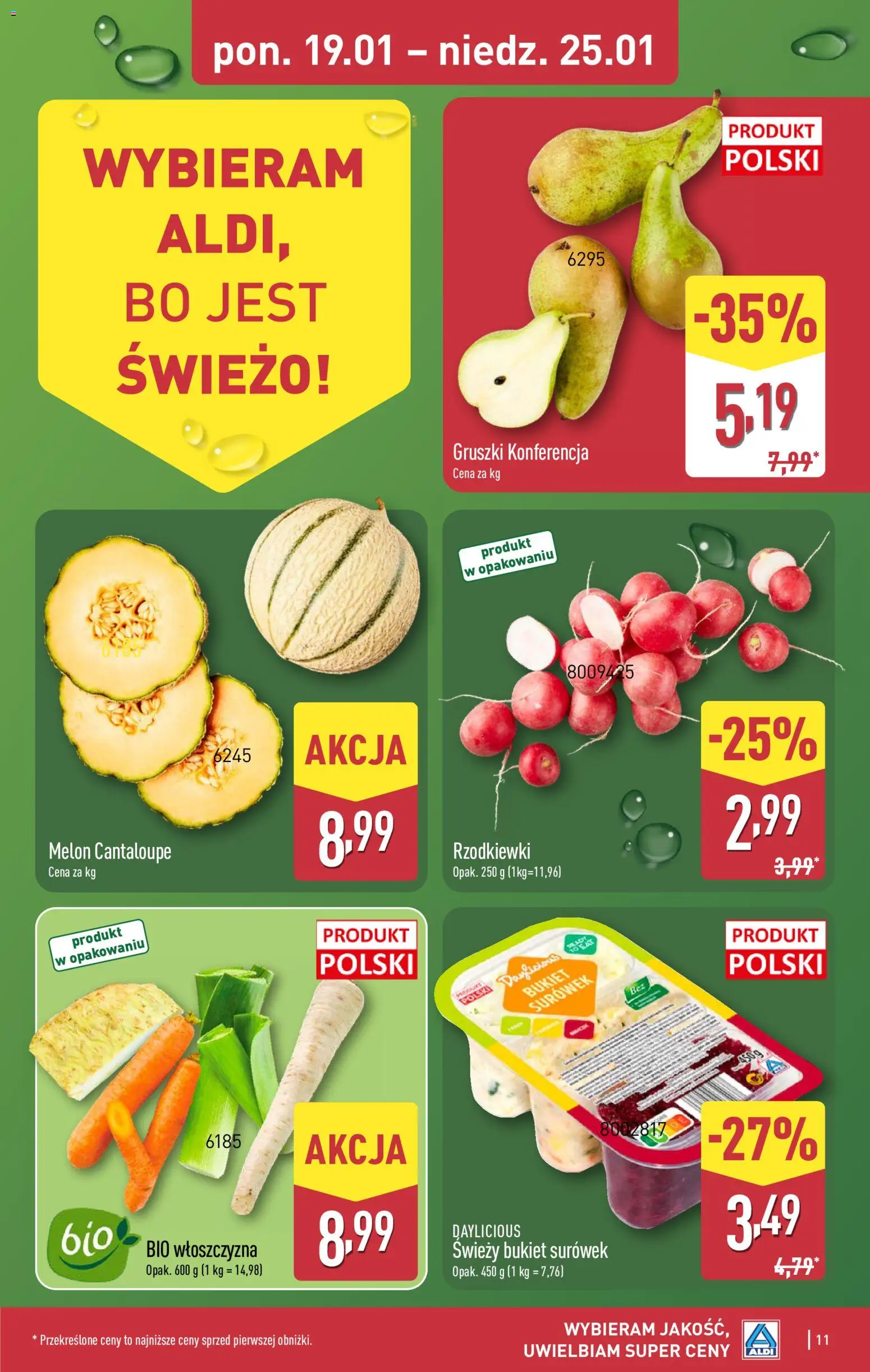 Aldi Gazetka - Okazje na weekend od 22.01.2026 | Strona: 11 | Produkty: Melon