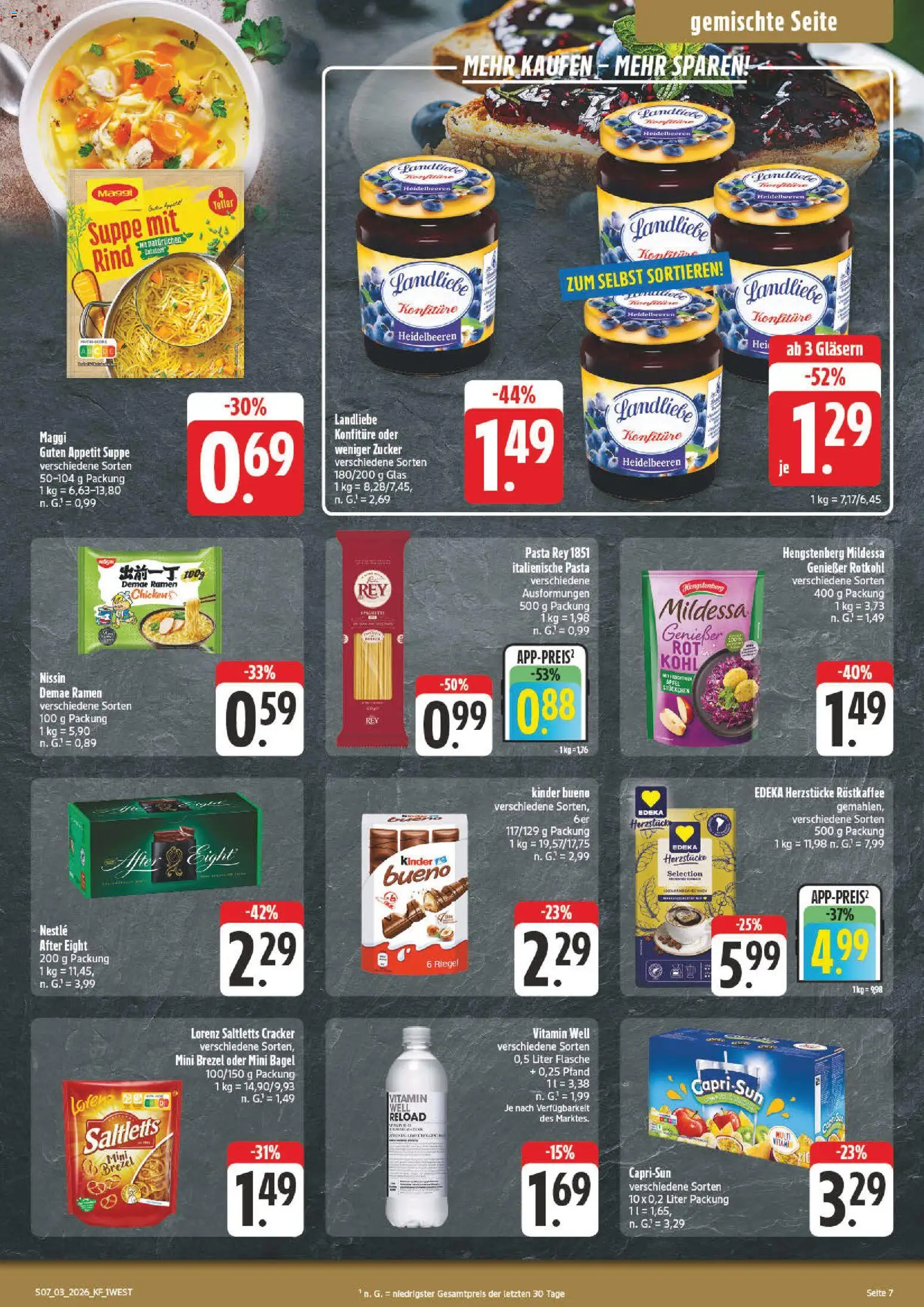 nah & gut Prospekt 	 – gültig ab 12.01.2026 | Seite: 7 | Produkte: Maggi, Heidelbeeren, Zucker, Pasta