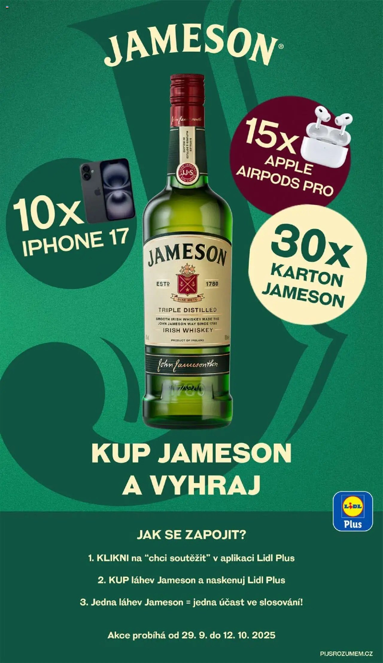 Lidl leták od 06.10.2025 | Strana: 33 | Produkty: Whiskey, Iphone, Airpods, Láhev