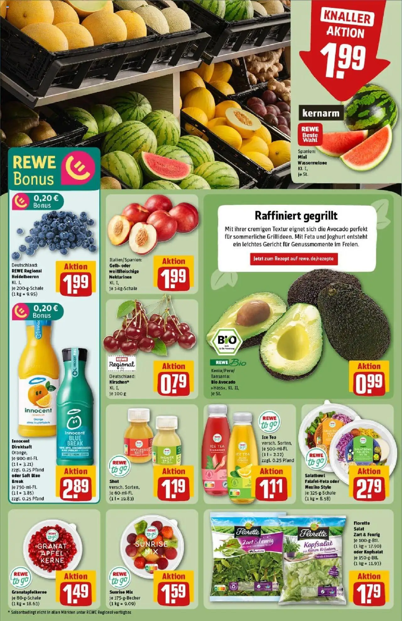 Rewe prospekt Erkelenz	 - gültig ab dem 13.07.2025 | Seite: 6 | Produkte: Feta, Nektarinen, Saft, Salat