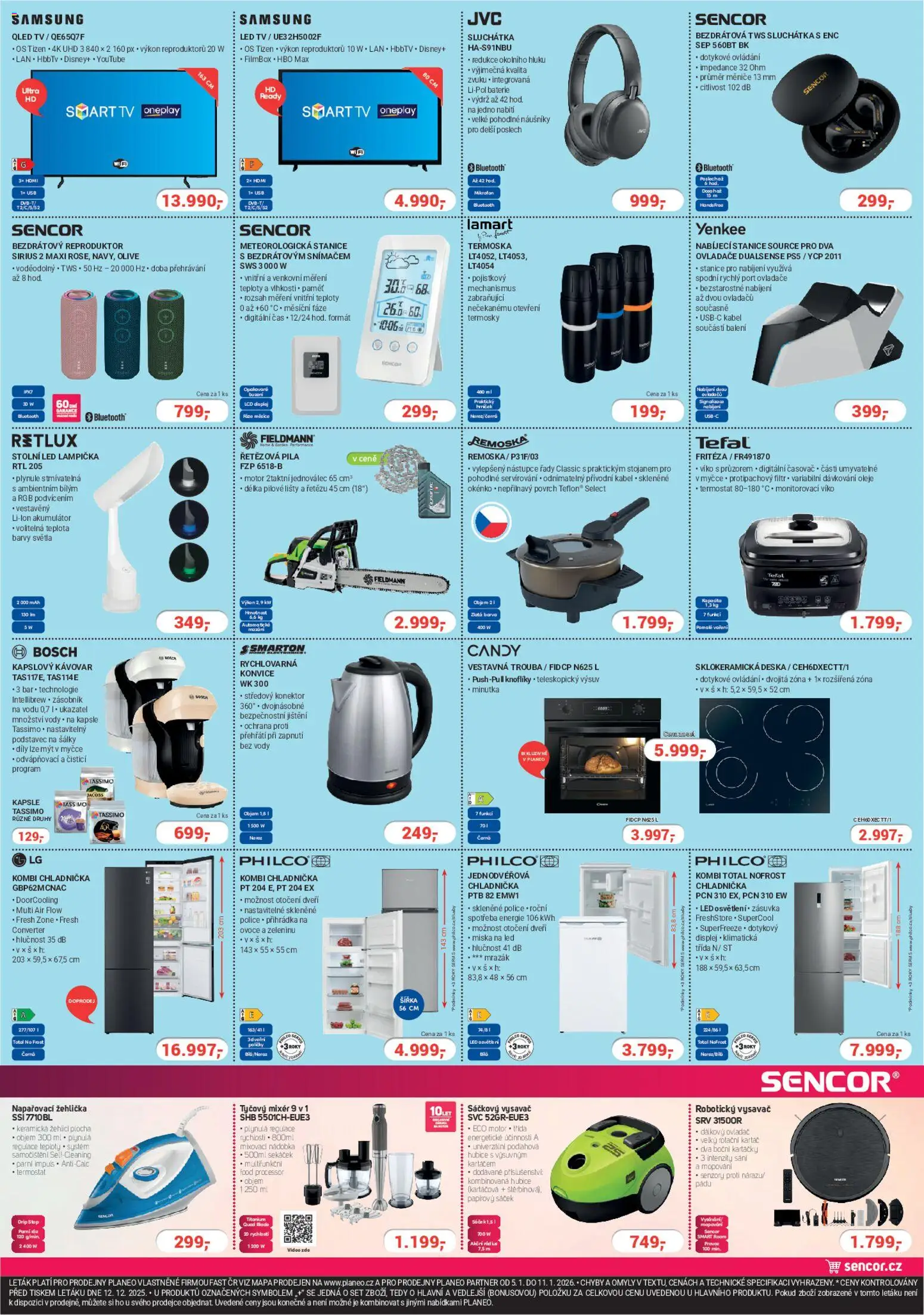 Planeo Elektro leták od 05.01.2026 | Strana: 6 | Produkty: Mrazák, Remoska, LED, Sáček