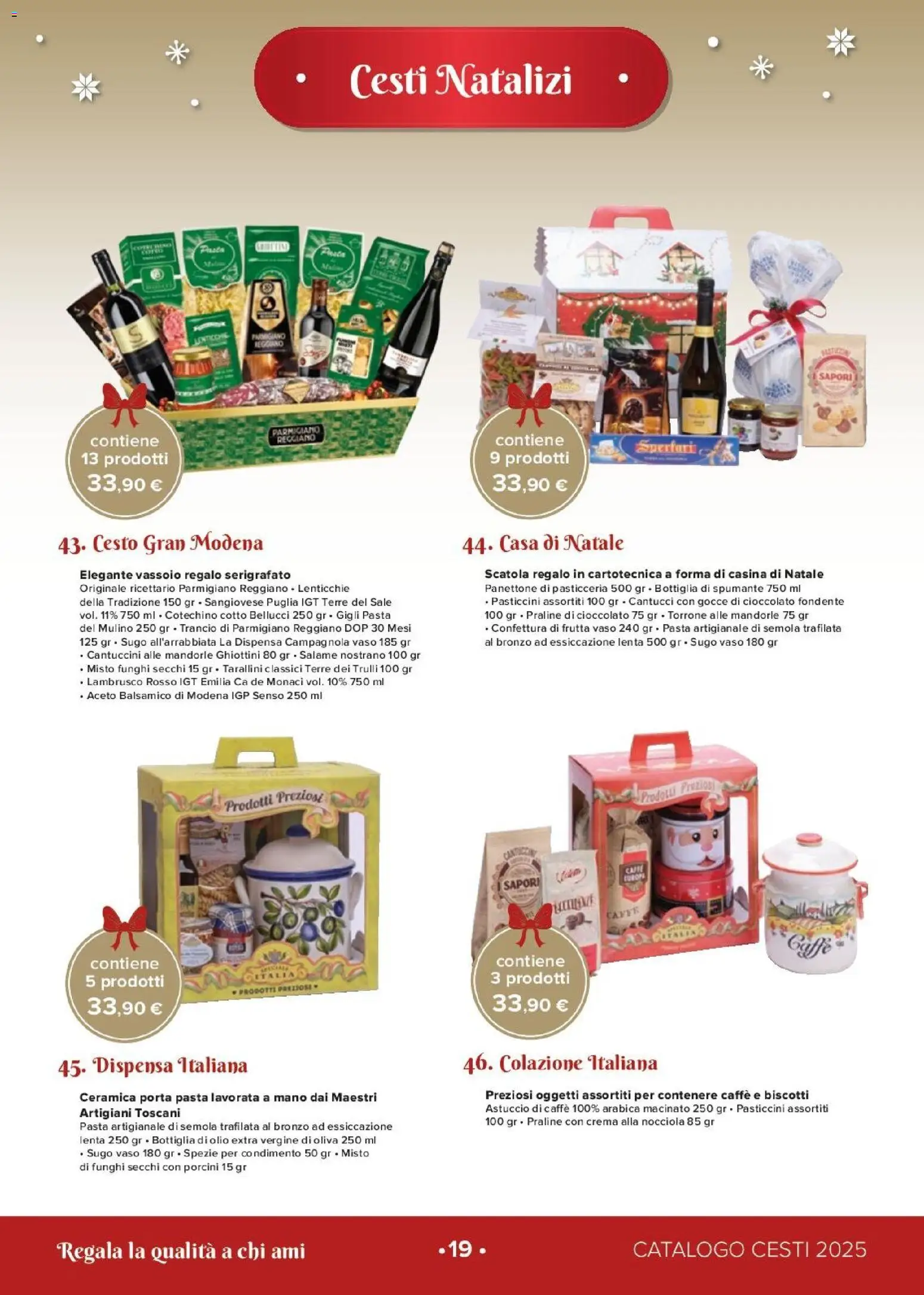 Volantino Oasi del 26.11.2025 | Pagina: 19 | Prodotti: Biscotti, Panettone, Parmigiano reggiano, Vassoio