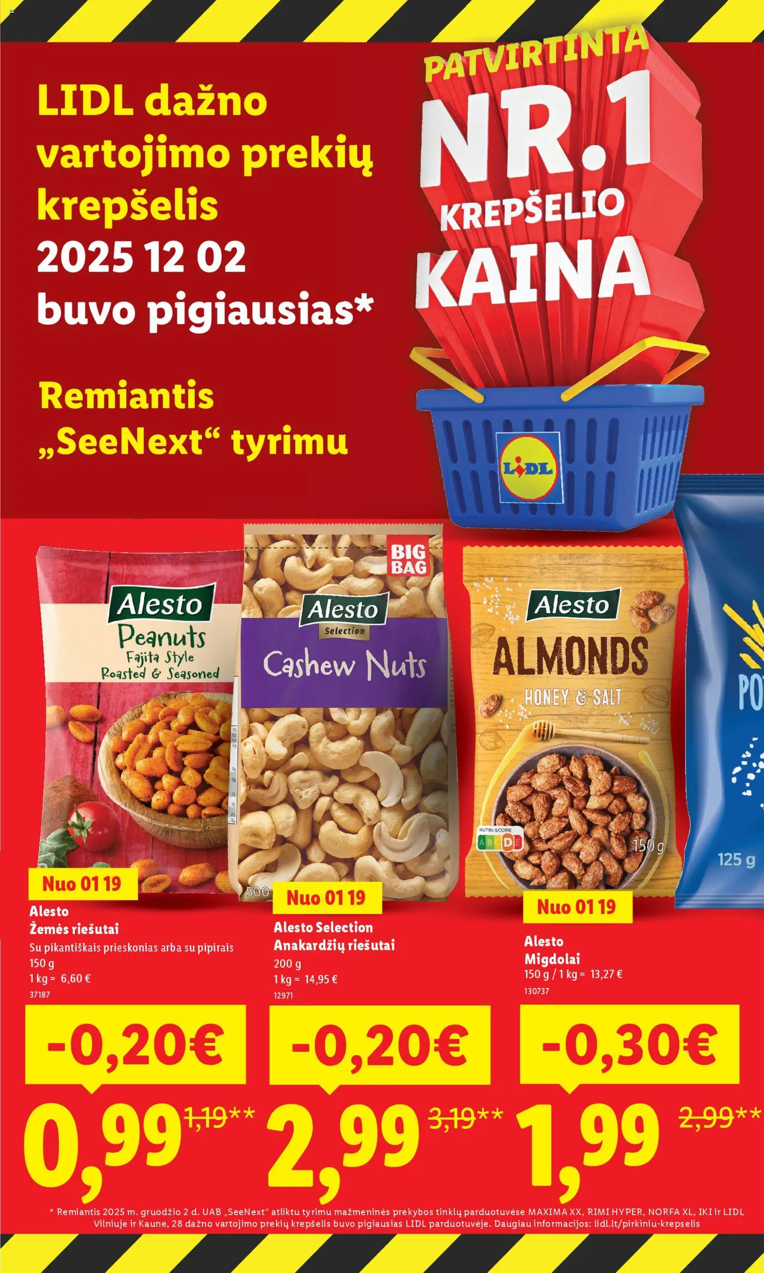 LIDL akcijos nuo 19.01.2026 | Puslapis: 2 | Prekių: Riešutai, Krepšelis