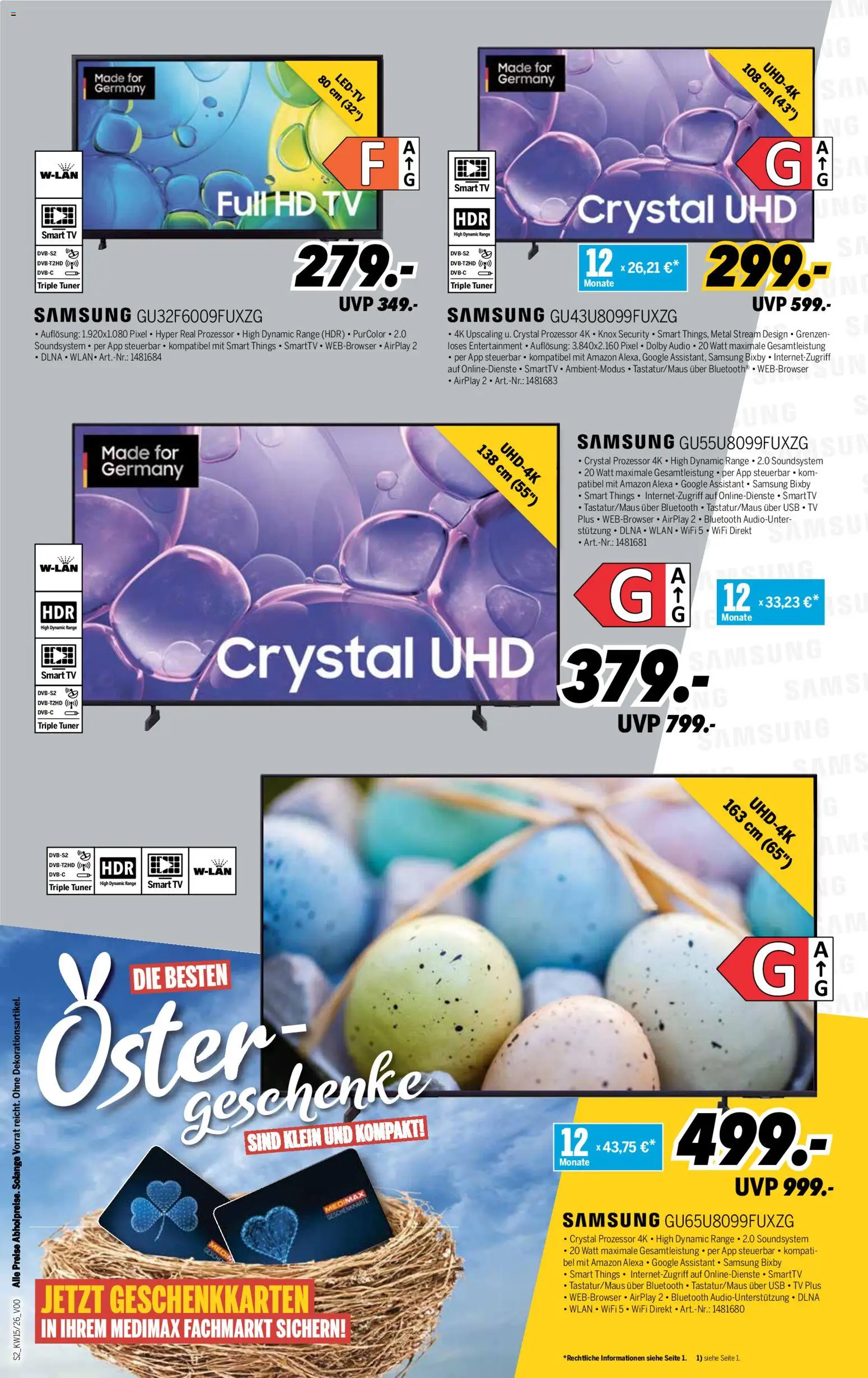 Medimax Prospekt 	 – gültig ab 03.04.2026 | Seite: 2 | Produkte: USB, Samsung, Smart TV, Soundsystem