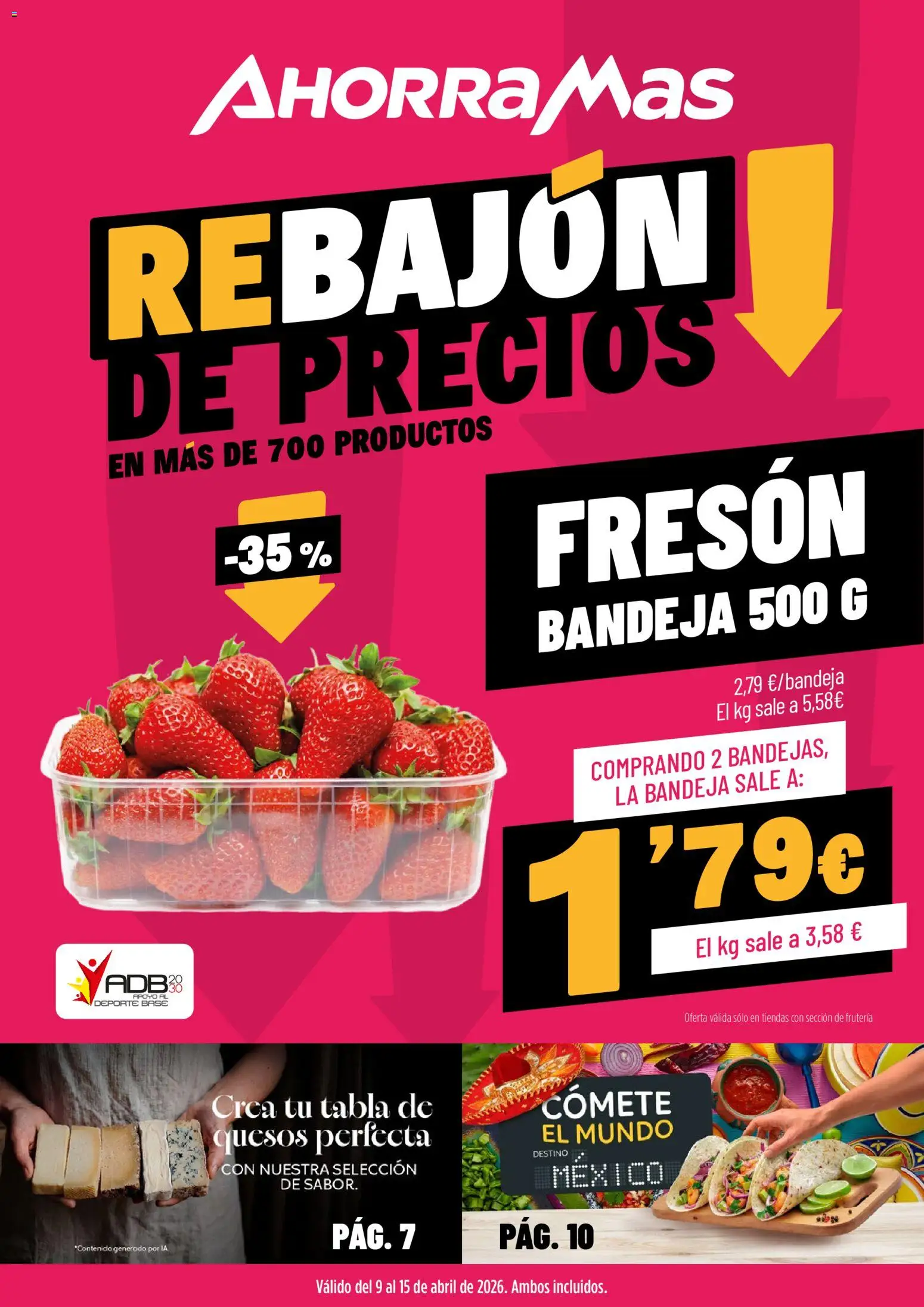 AhorraMas folleto │ válido desde el 09.04.2026 | Página: 1 | Productos: Bandeja