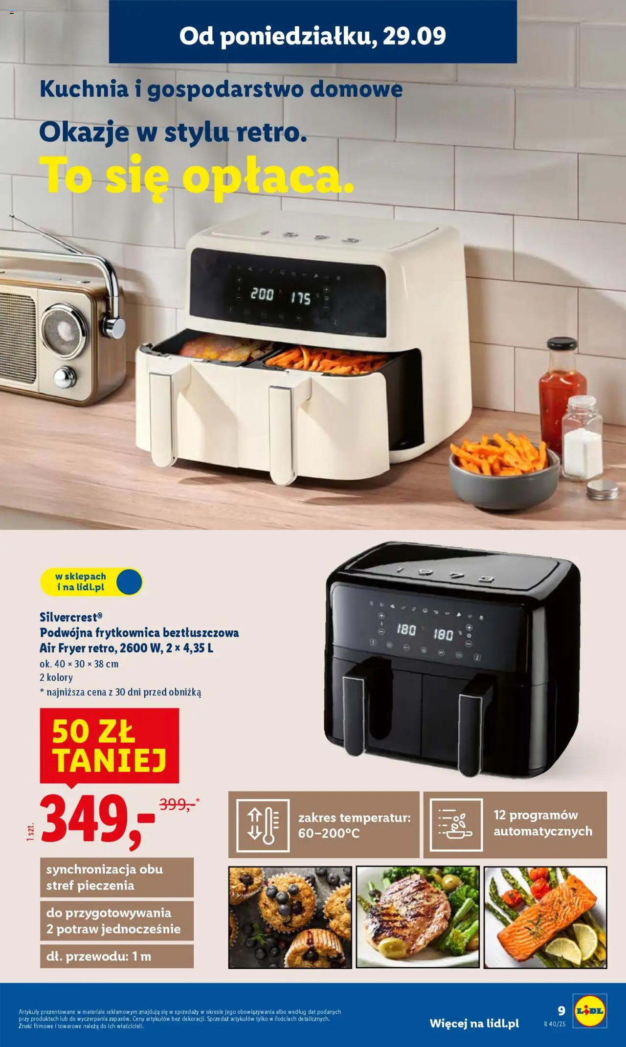 Lidl Katalog od 29.09.2025 | Strona: 13 | Produkty: Frytkownica, Frytkownica beztłuszczowa
