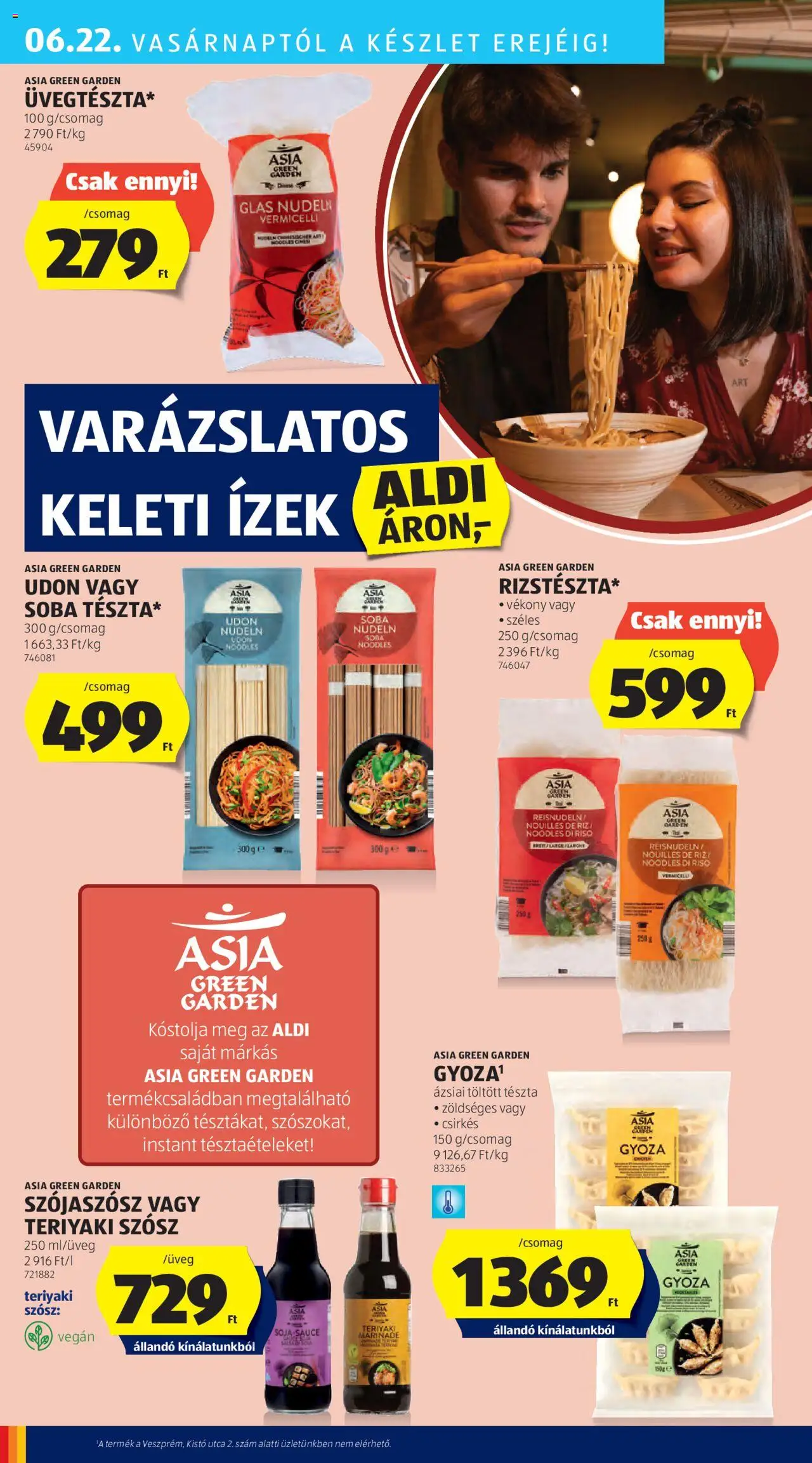 Aldi akciós ujság - amely érvényes a következő dátumtól: 19.06.2025 | Oldal: 38 | Termékek: Teriyaki szósz, Szójaszósz, Vegán, Szósz