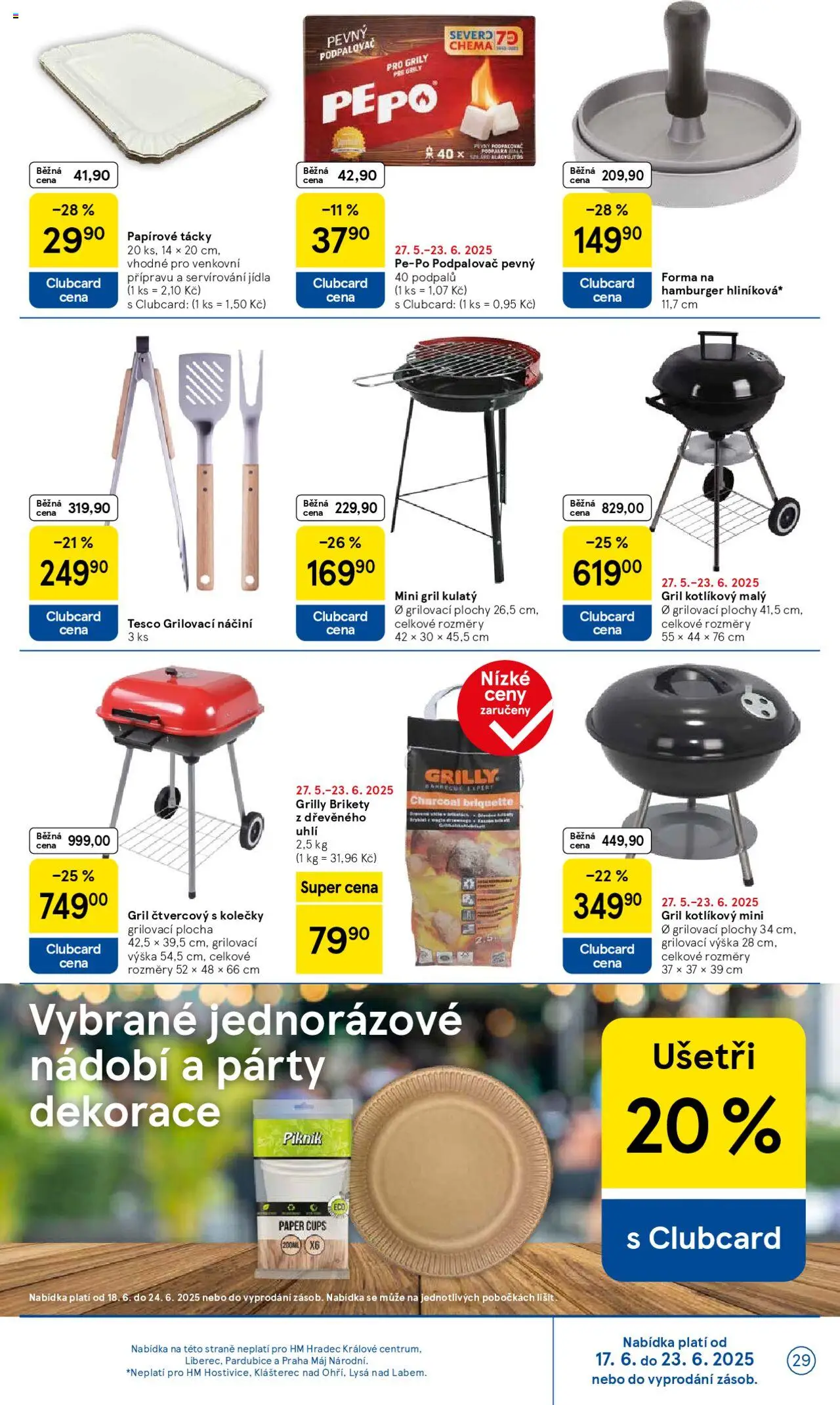 Tesco leták - Hypermarket od 18.06.2025 | Strana: 29 | Produkty: Hamburger, Brikety, Forma, Gril