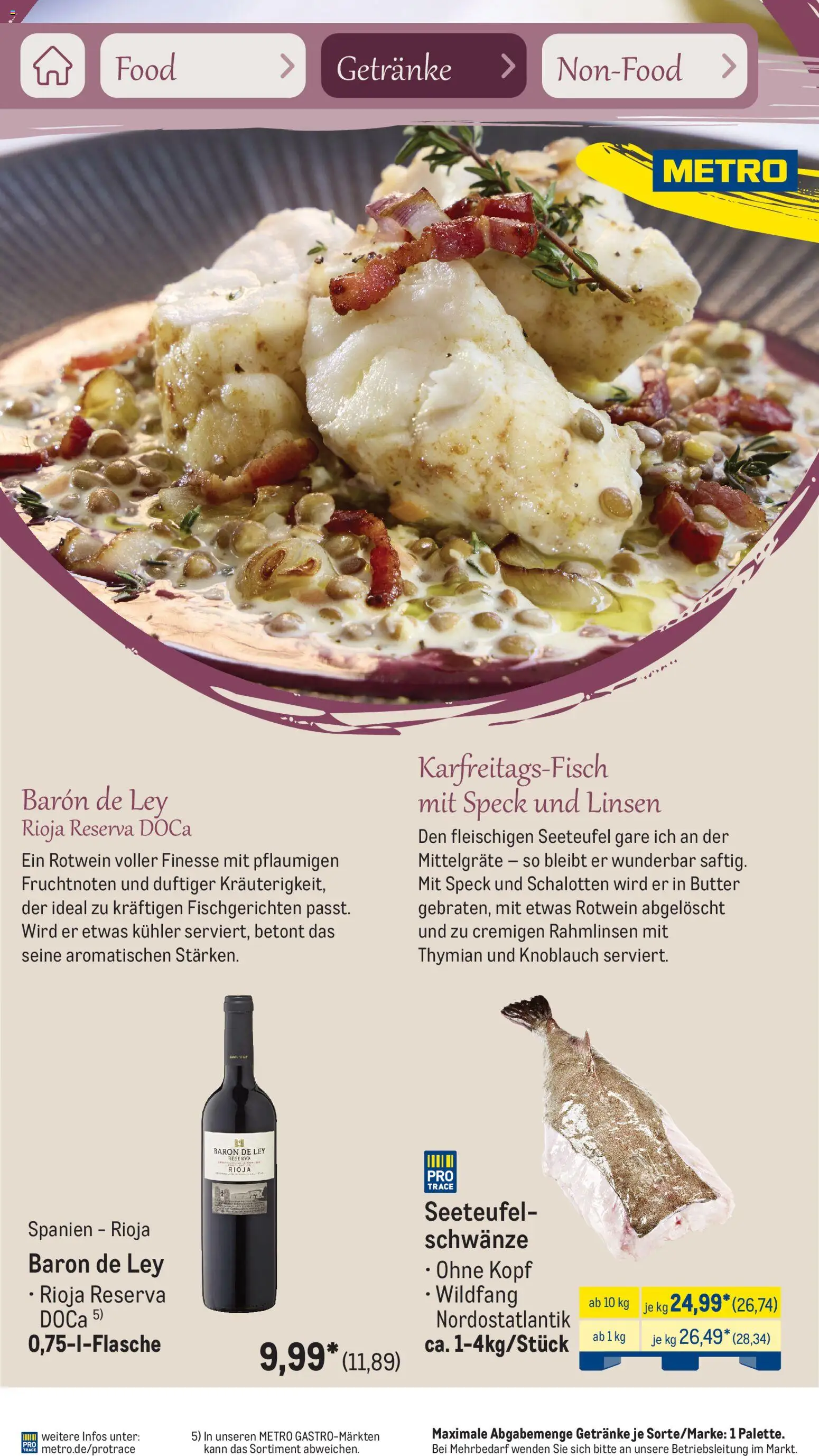 Metro Saisonkatalog Frühlingsgenuss – gültig ab 01.03.2026 | Seite: 41 | Produkte: Butter, Rotwein, Knoblauch