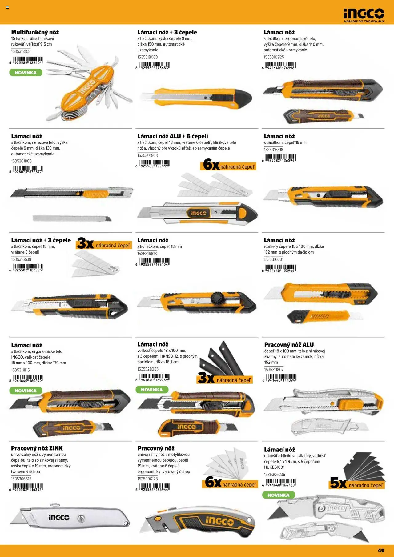 Nové Kinekus akcie – leták je platný od 28.04.2025 | Strana: 49 | Produkty: Náradie