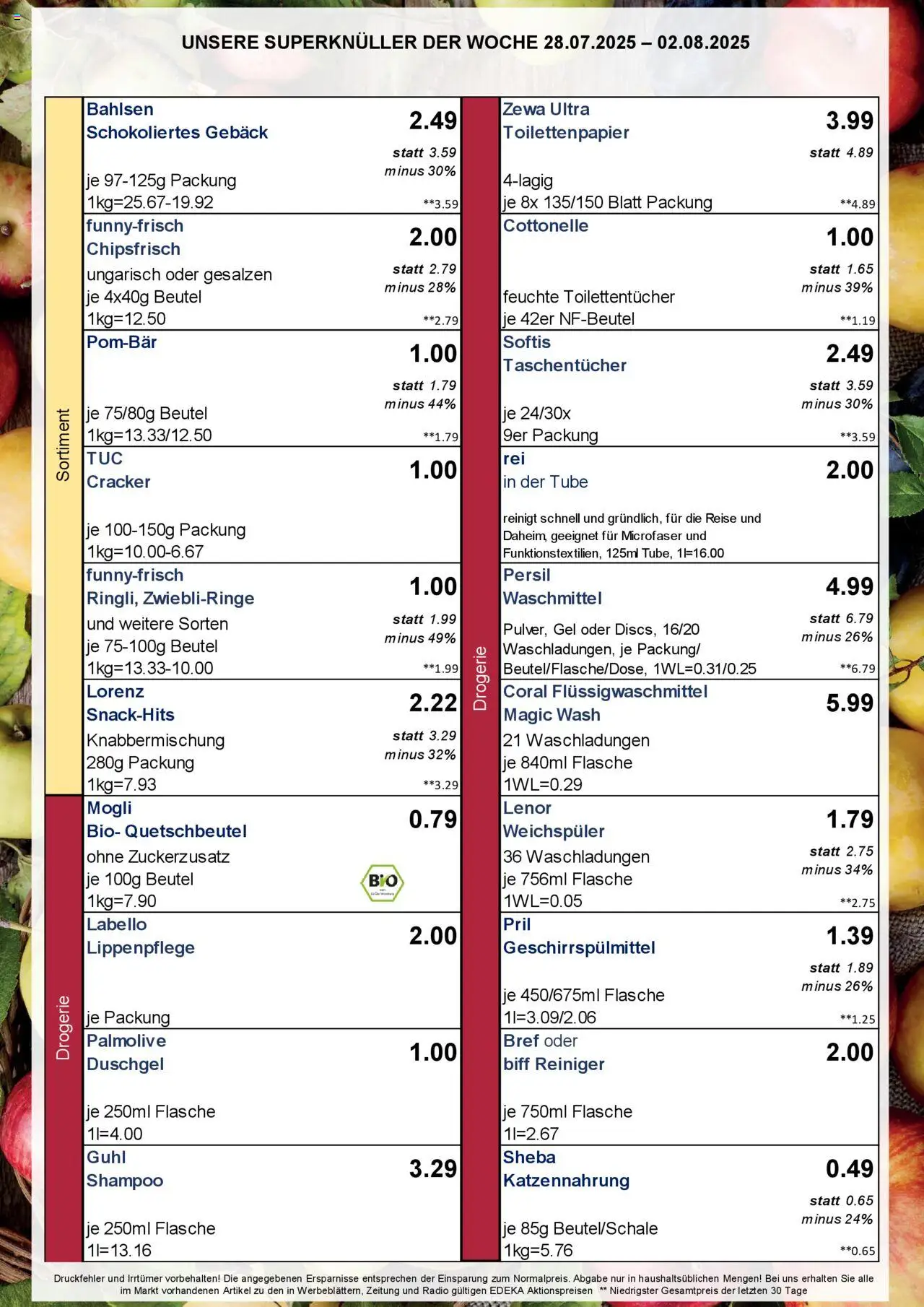 Simmel - Bayern - gültig ab dem 28.07.2025 | Seite: 3 | Produkte: Lenor, Zewa, Shampoo, Toilettenpapier