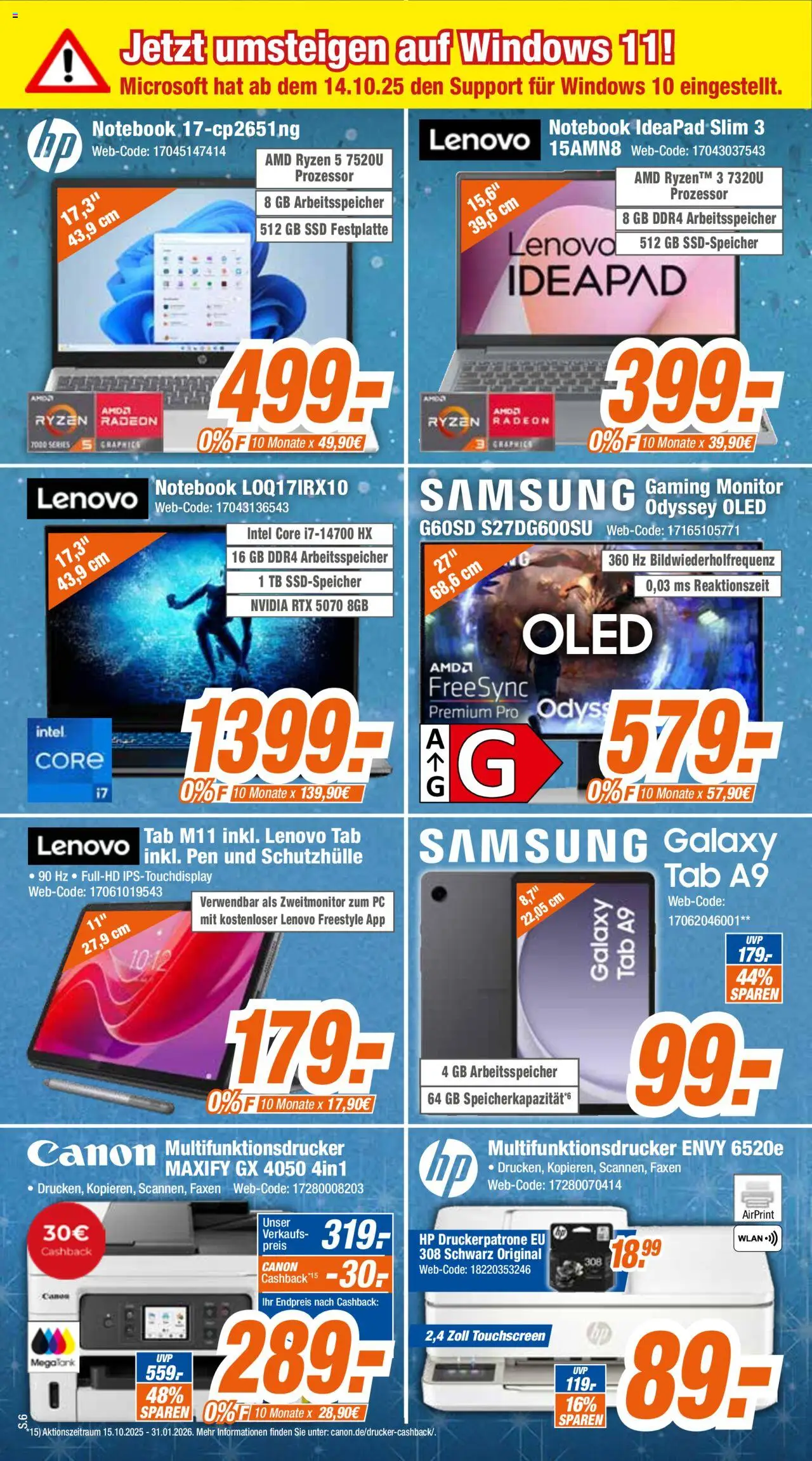 Expert Geburtstag – gültig ab 18.10.2025 | Seite: 6 | Produkte: Lenovo, Samsung, Notebook, PC
