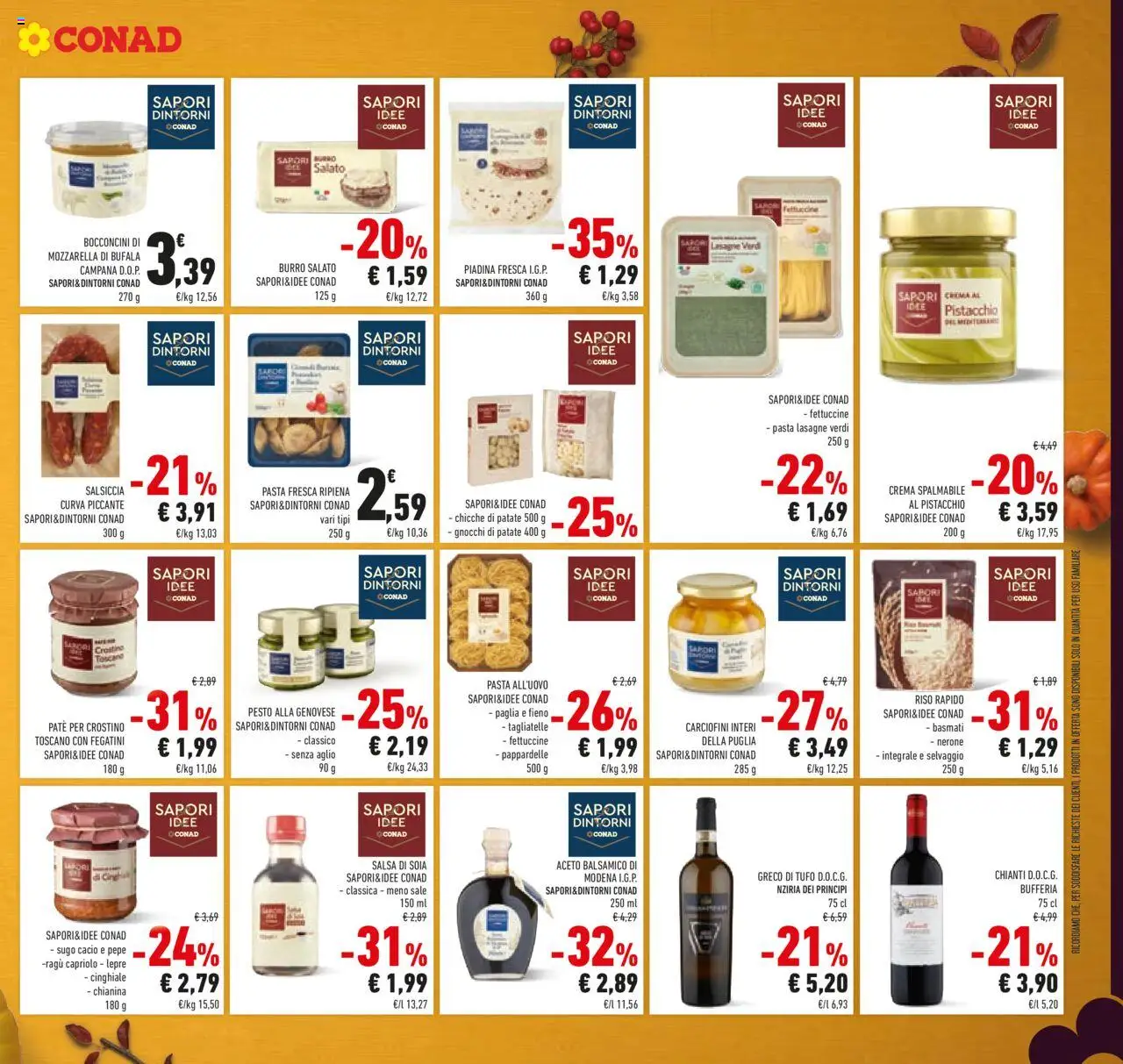 Volantino Conad del 10.09.2025 | Pagina: 37 | Prodotti: Riso, Tagliatelle, Sale, Pepe