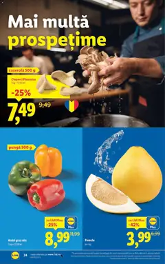 Ofertele Lidl valabile de la 16.02.2026 | Pagină: 24 | Produse: Pungă, Ciuperci, Ardei