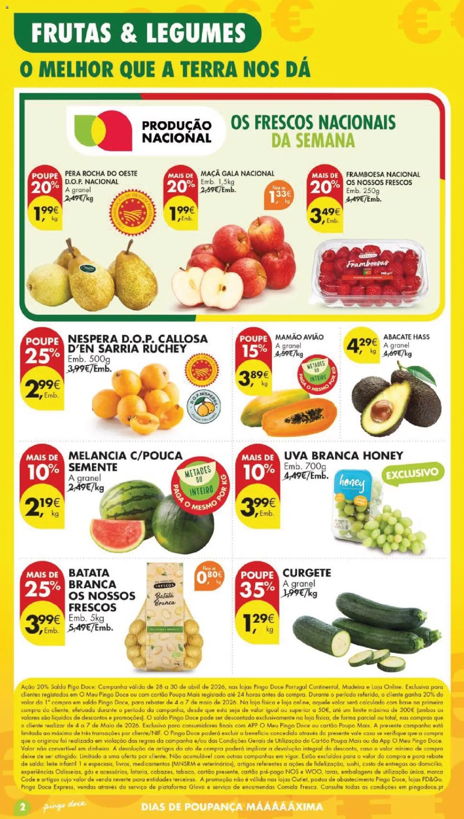 Pingo Doce folheto │ válido de 28.04.2026 | Página: 2 | Produtos: Base, Leite, Abacate, Melancia