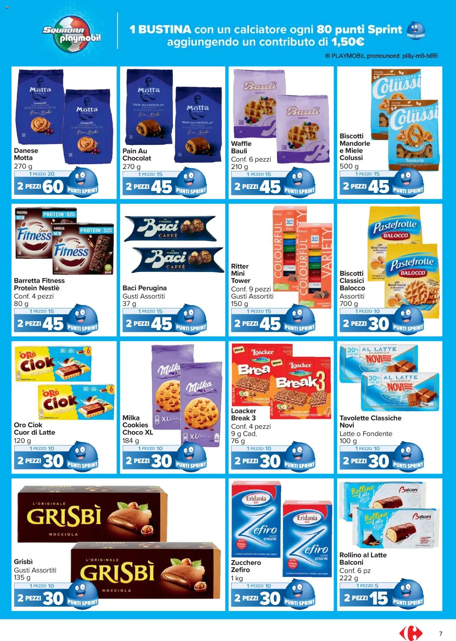 Volantino Carrefour del 17.11.2025 | Pagina: 7 | Prodotti: Uova, Biscotti, Mandorle, Cacao