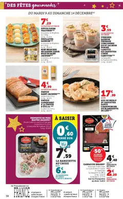 Super U - Prévisualisation de Super U catalogue valide à partir de 09.12.2025 | Page: 38 | Produits: Crevettes, Huile, Camembert, Carotte