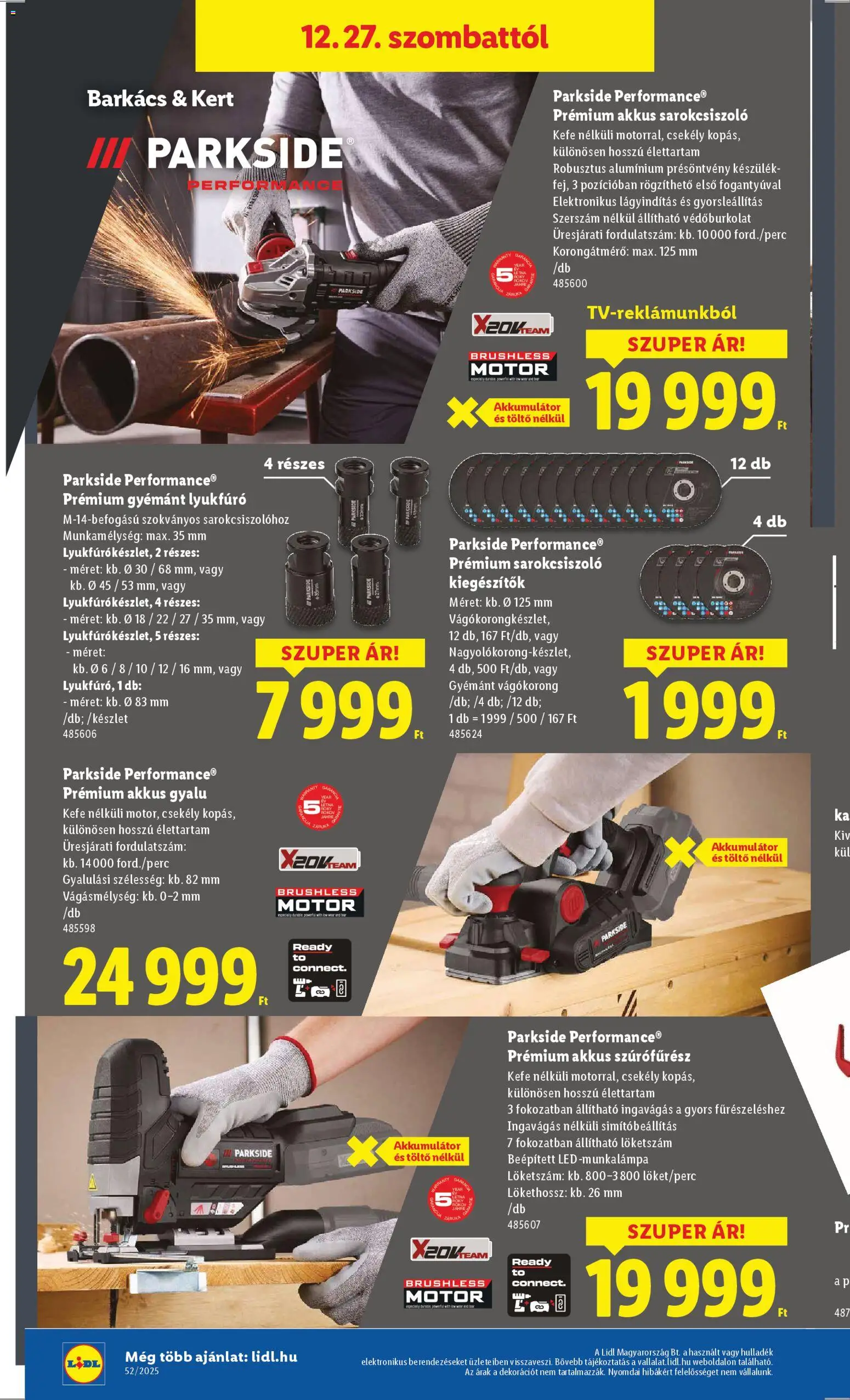 Lidl akciós ujság - amely érvényes a következő dátumtól: 27.12.2025 | Oldal: 30 | Termékek: Sarokcsiszoló, Akkumulátor, Töltő, Kefe