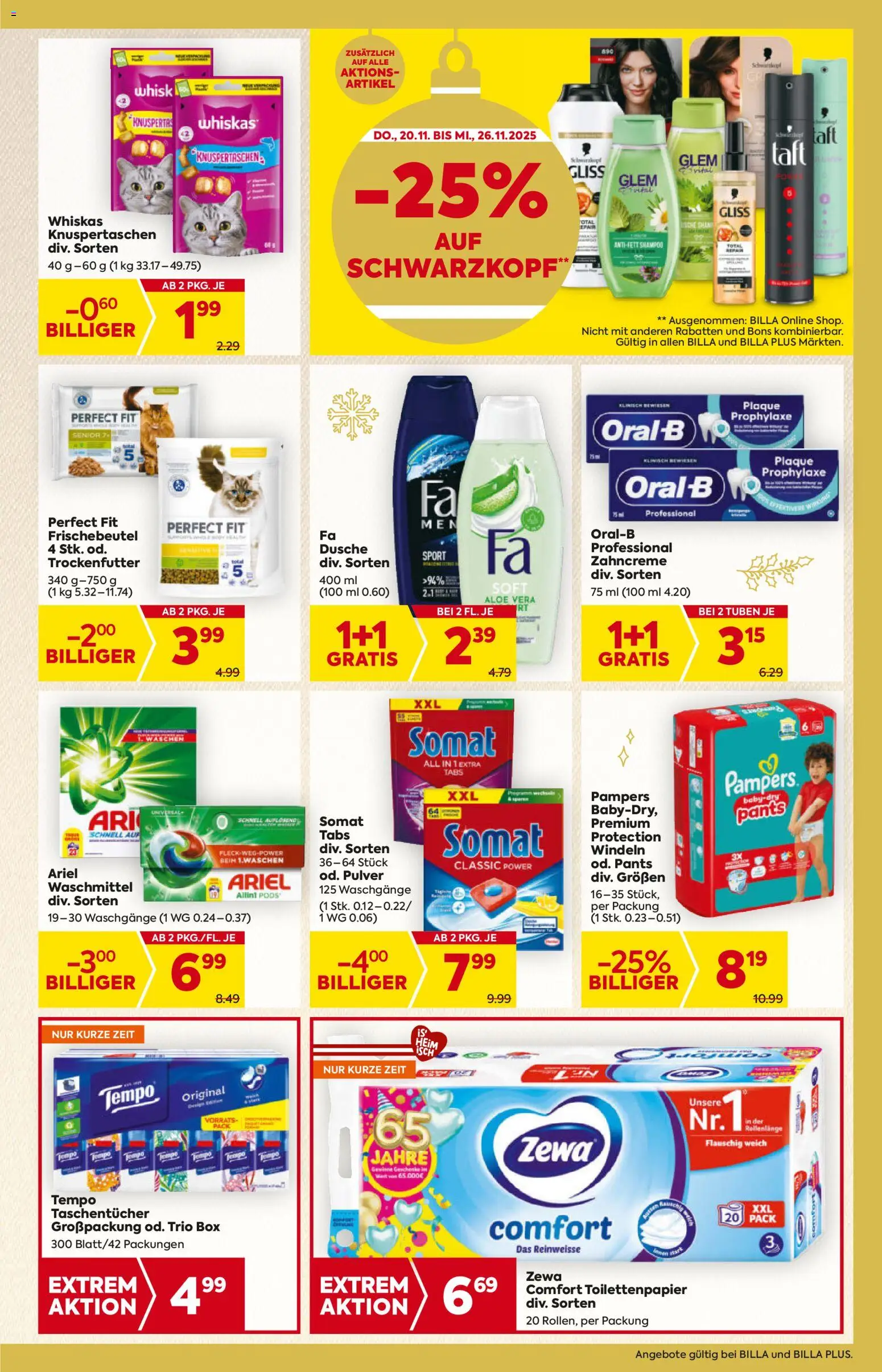 Billa Flugblatt - Oberösterreich gültig ab 20.11.2025 | Seite: 19 | Produkte: Box, Dusche, Pampers, Waschmittel