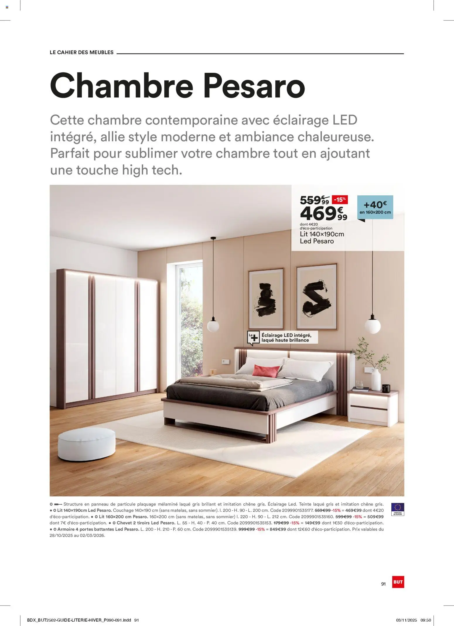 {H1} | Page: 91 | Produits: Lit, Sommier, Portes, Tiroirs