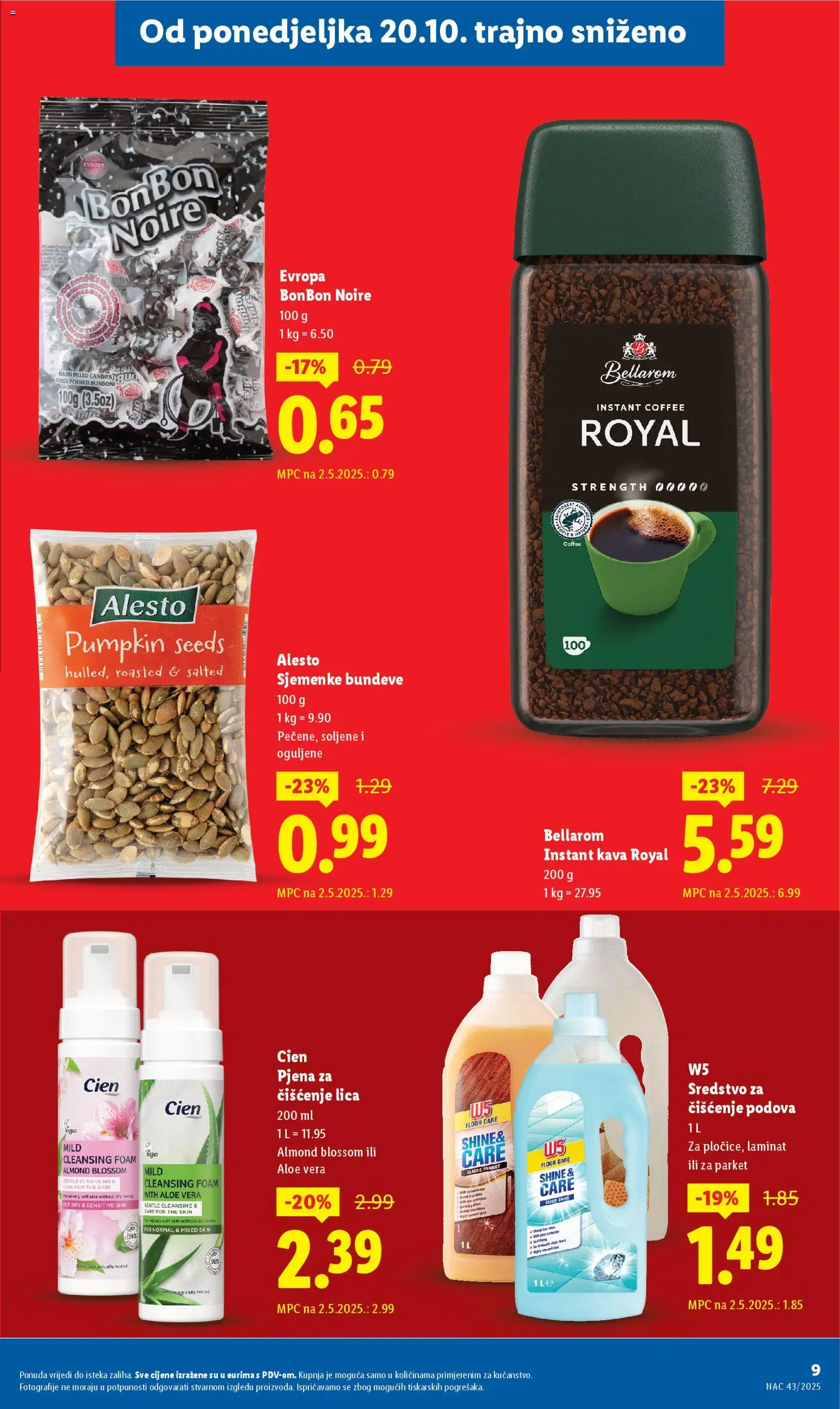 Lidl katalog | vrijedi od 08.09.2025 | Stranica: 9 | Proizvodi: Kava, Sredstvo za čišćenje podova, Laminat, Sjemenke
