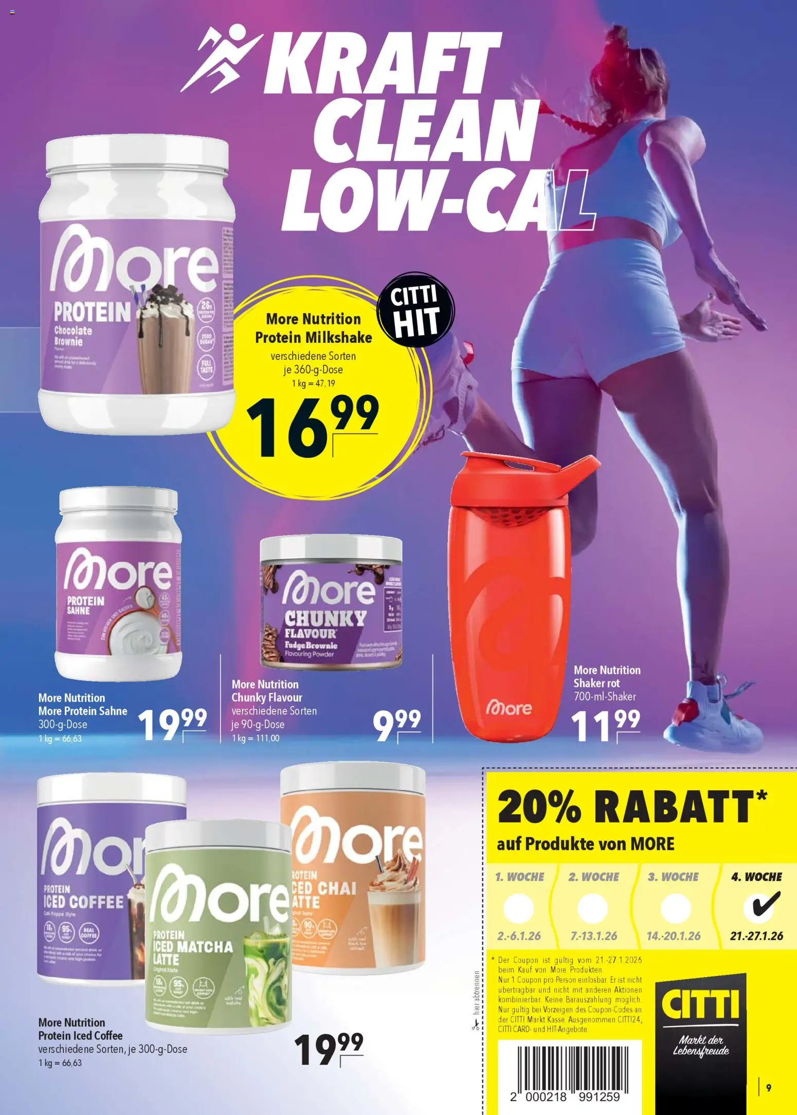 CITTI Markt Sportlernahrung – gültig ab 02.01.2026 | Seite: 9 | Produkte: Sahne
