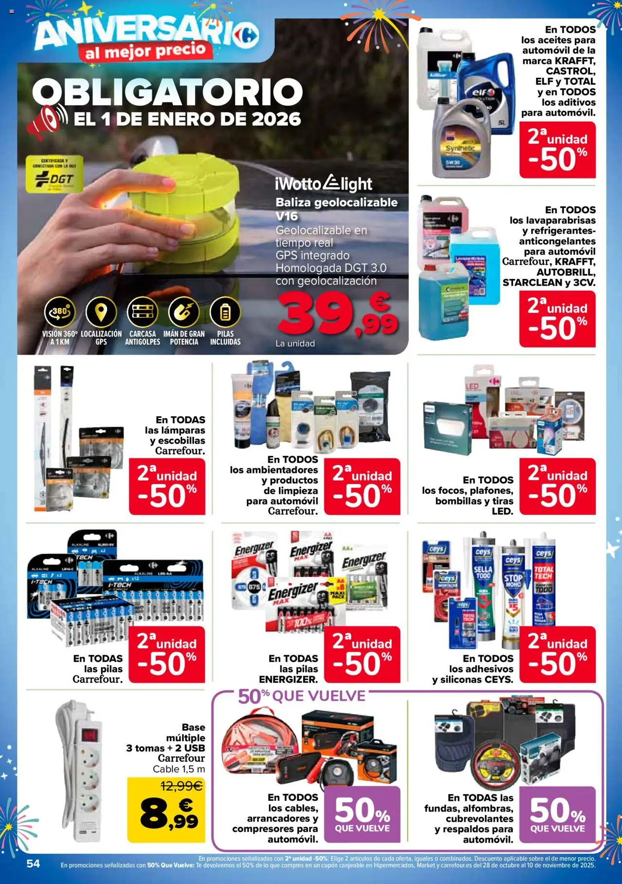 Carrefour folleto │ válido desde el 14.10.2025 | Página: 54 | Productos: Té, Cable, USB, Απορρυπαντικό ρούχων σε σκόνη