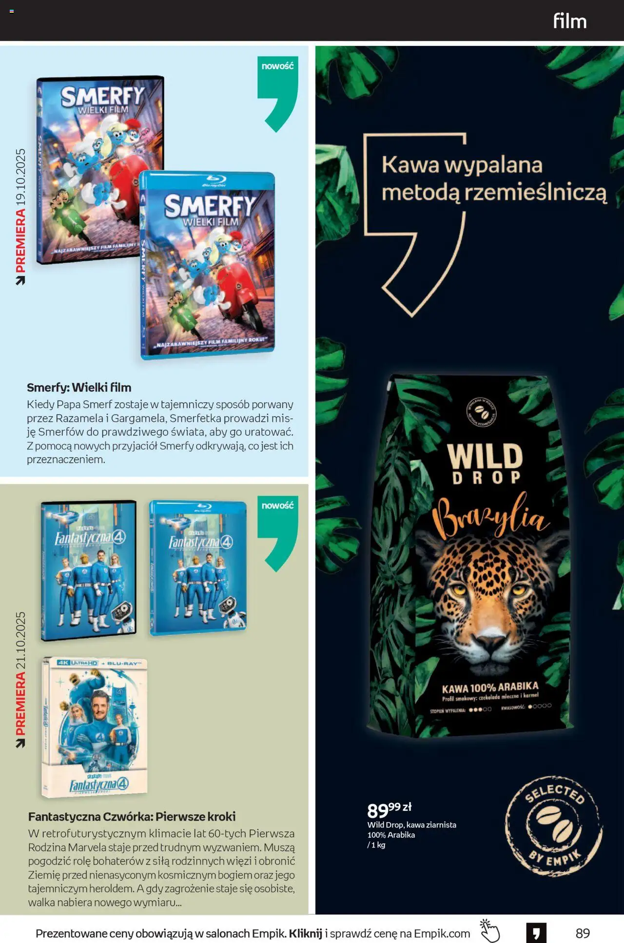 Empik promocje od 15.10.2025 | Strona: 89 | Produkty: Czekolada mleczna, Kawa ziarnista, Kawa, Czekolada