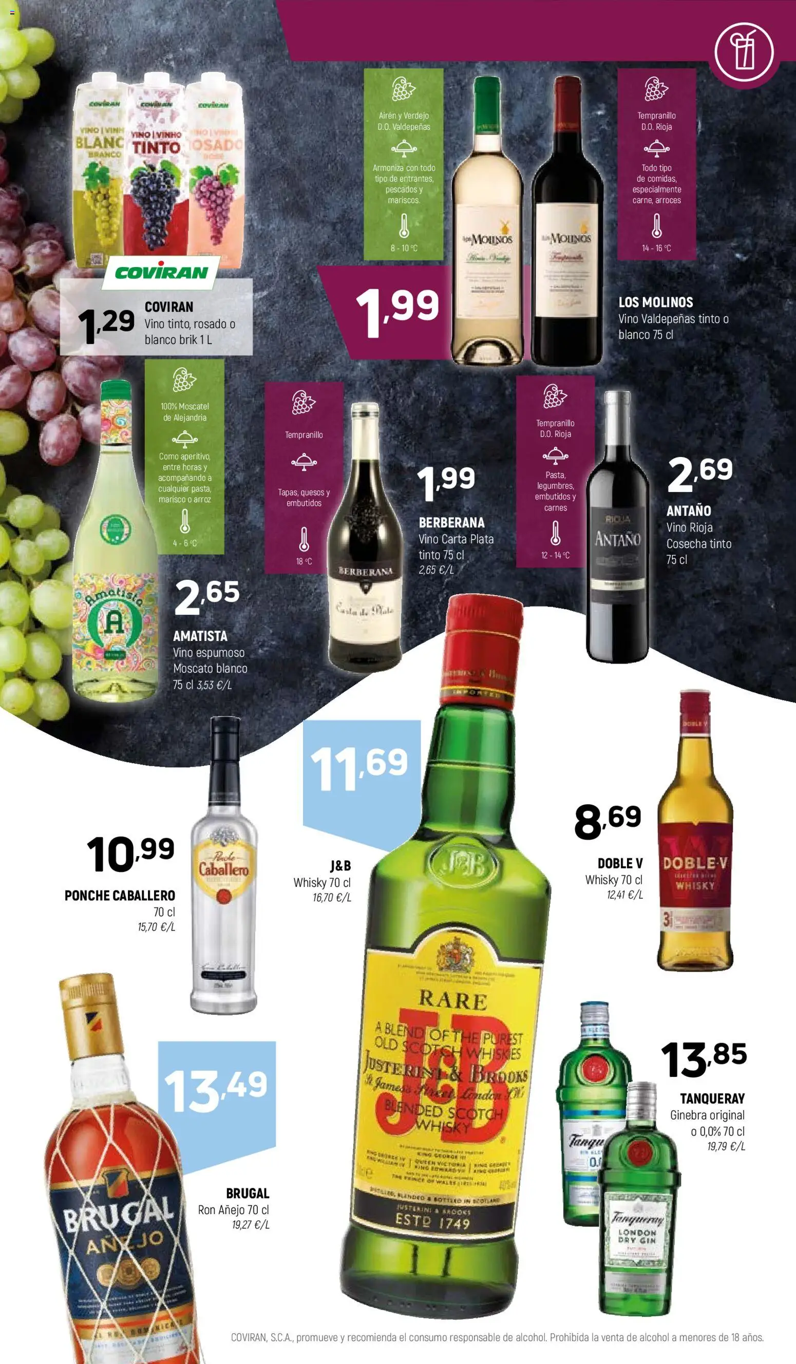Coviran - Galicia │ válido desde el 10.03.2026 | Página: 13 | Productos: Ron, Arroz, Whisky, Νυχτικό