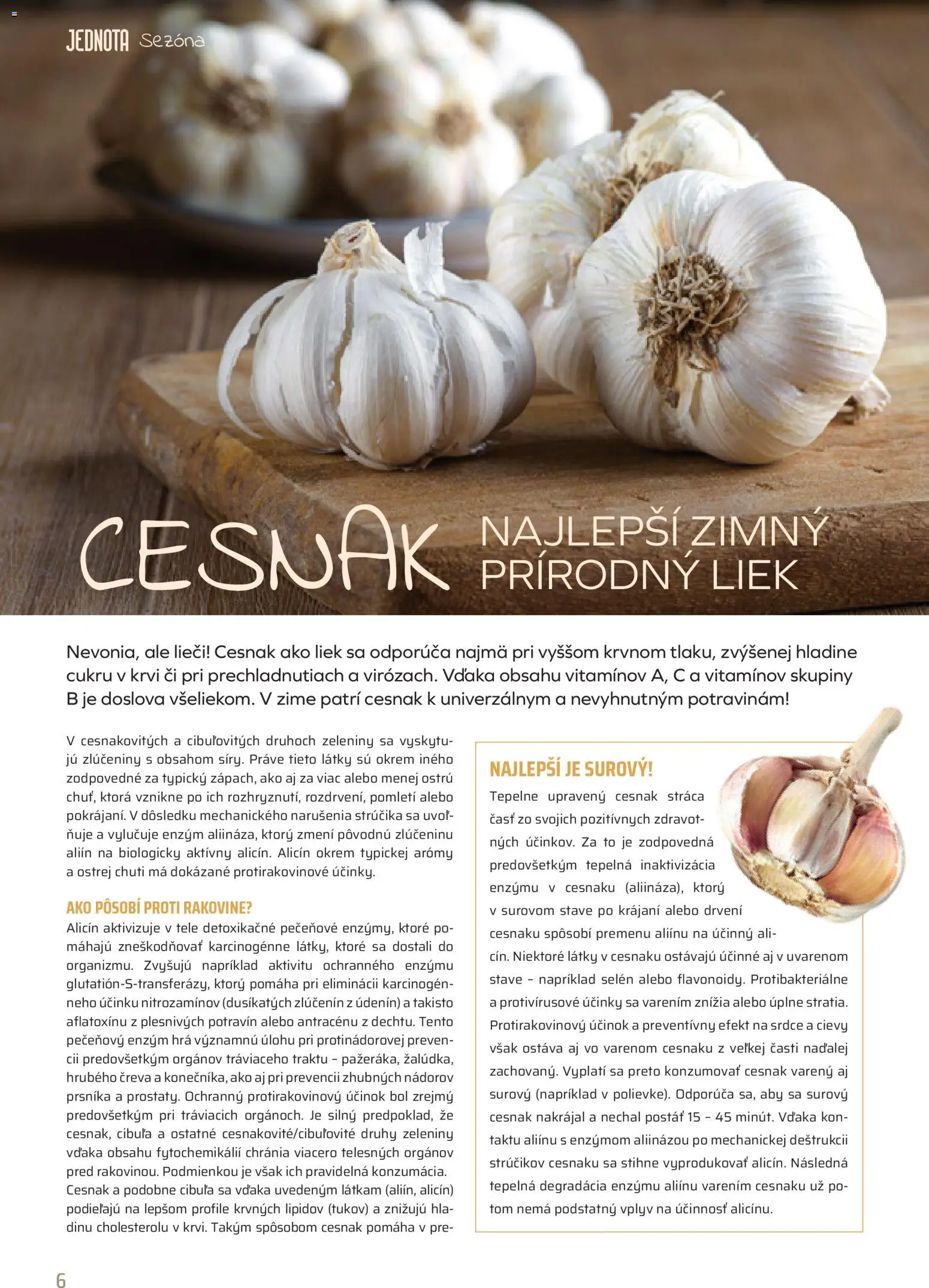 Nové COOP Jednota akcie – leták je platný od 01.01.2026 | Strana: 6 | Produkty: Cesnak, Hra, Cibuľa