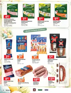 Pogląd oferty "E.Leclerc gazetka - Zielona Góra Wielkanoc" - ważna od 17.03.2026 | Strona: 2 | Produkty: Parówki berlinki, Szynka, Boczek, Sól